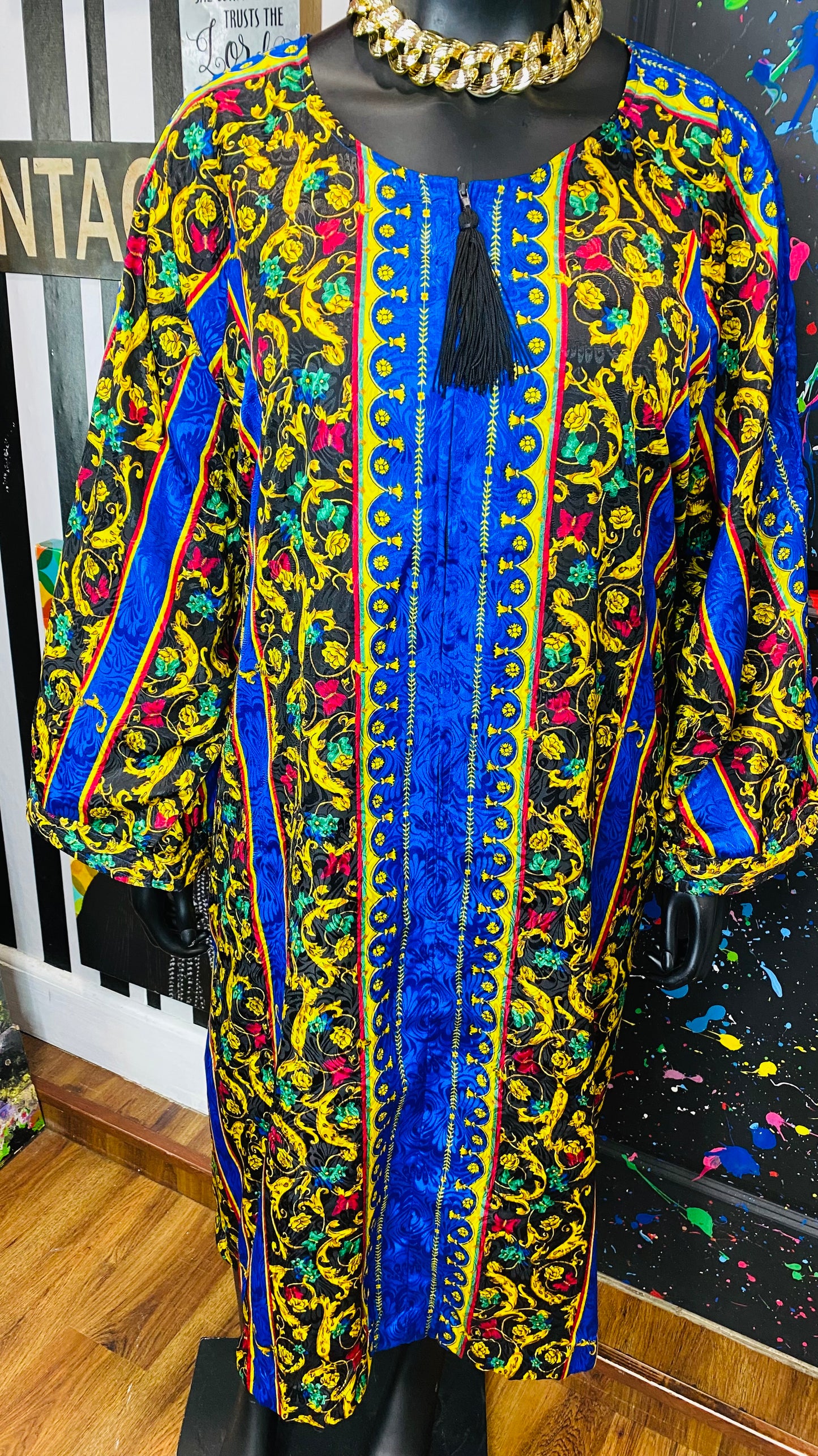 Vintage Tassle Zipper Gown (OS)
