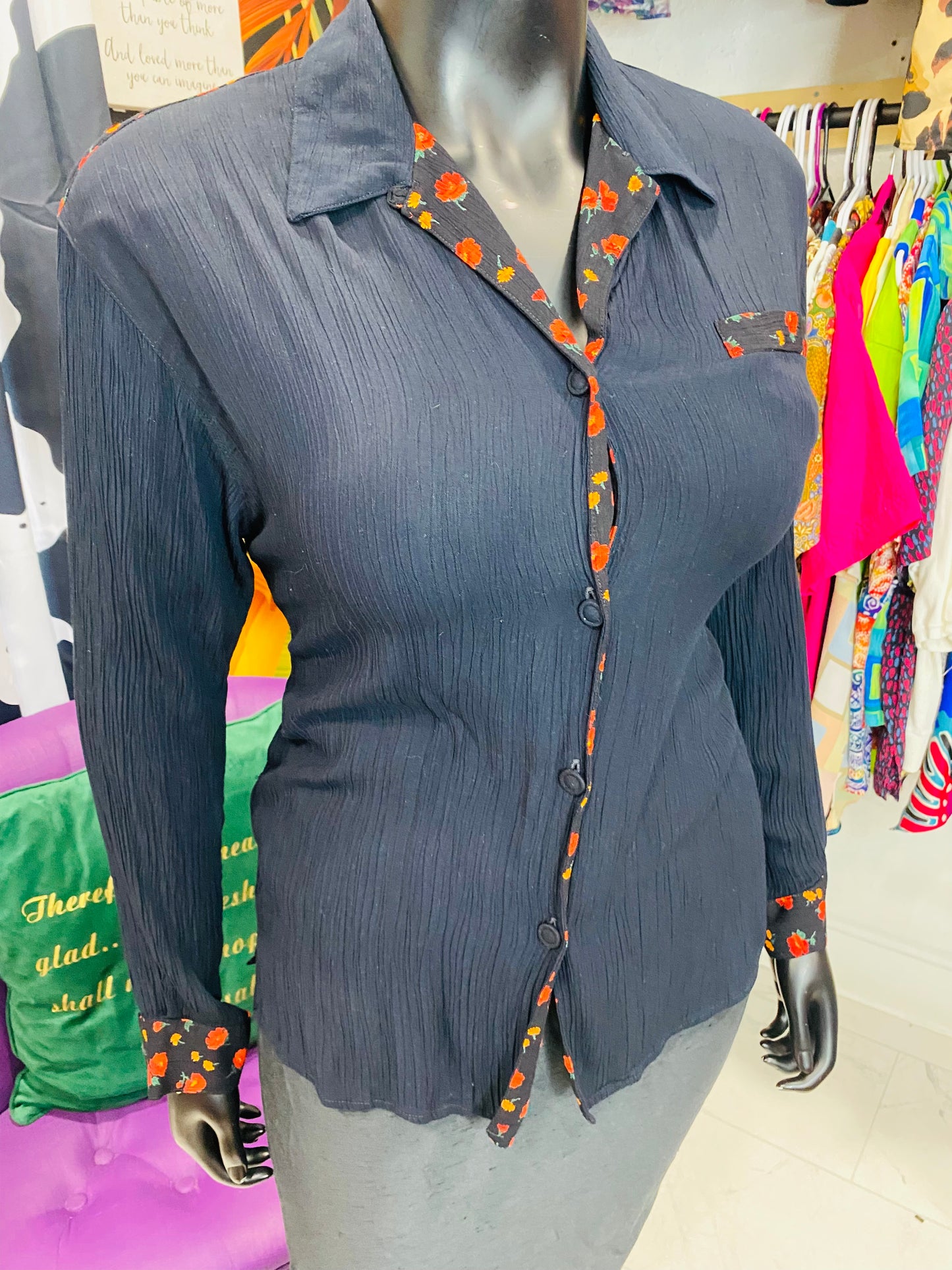 Vintage Carole Little Long Sleeve Blouse