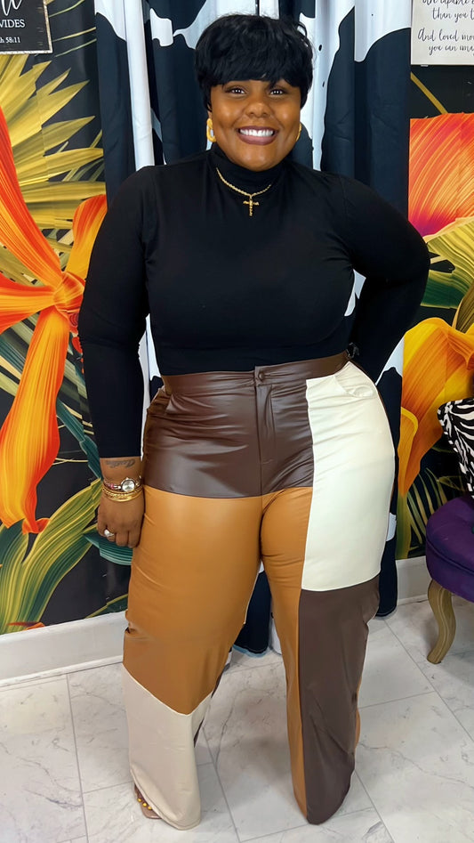 Plus Size Vintage Inspired - Patchwork Groovy Pants