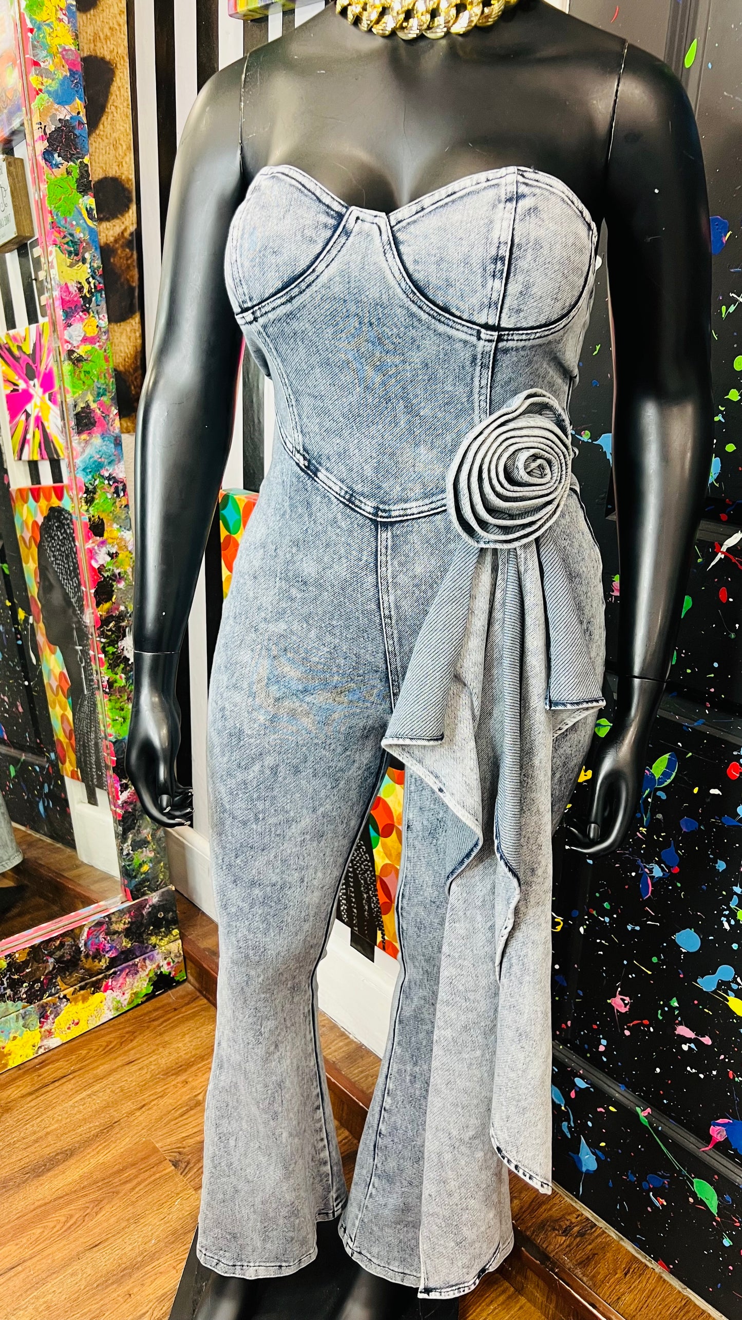 Vintage Inspired Denim Jumpsuit (12)