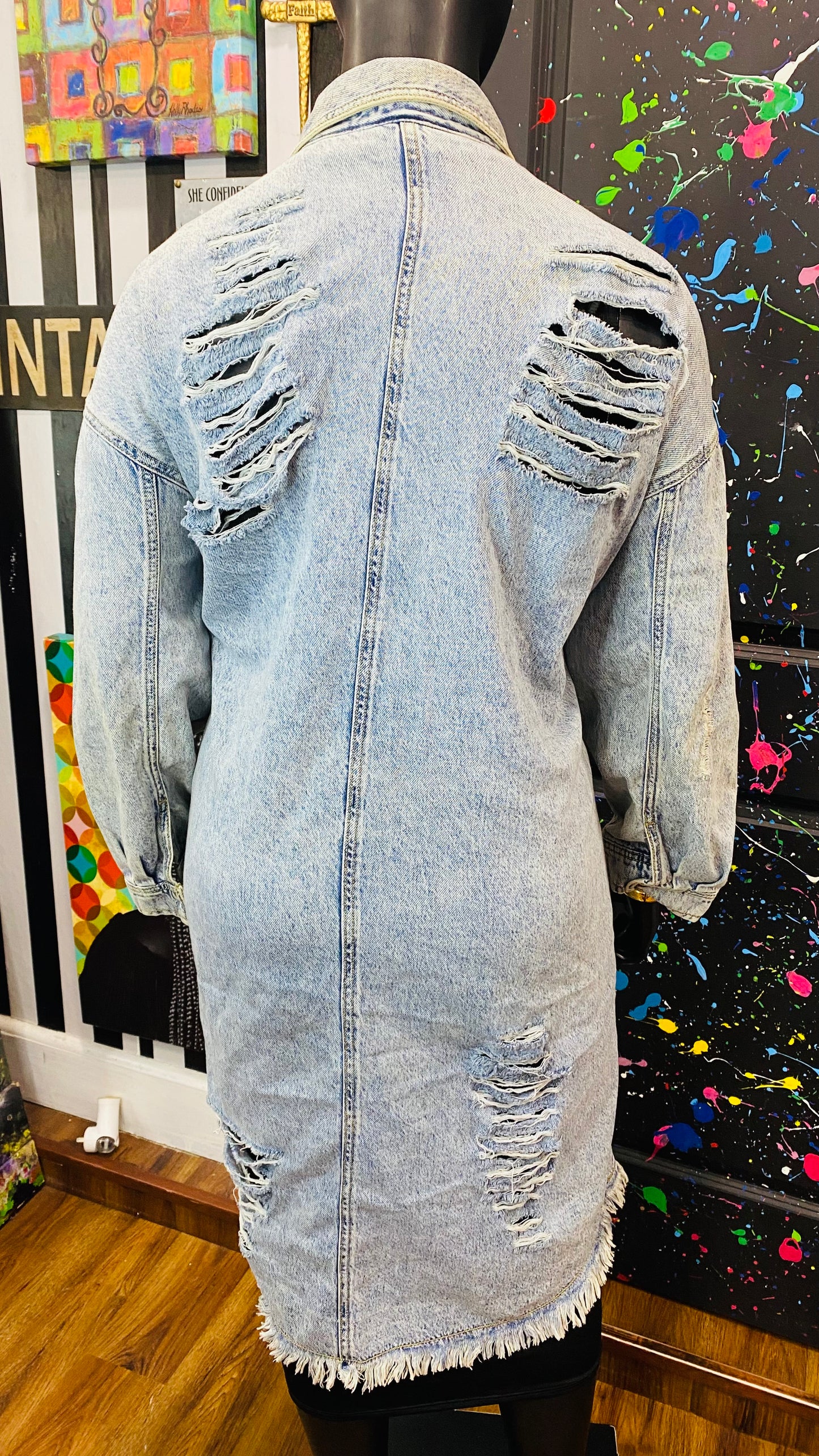 Distressed Denim Duster/Dress (24)