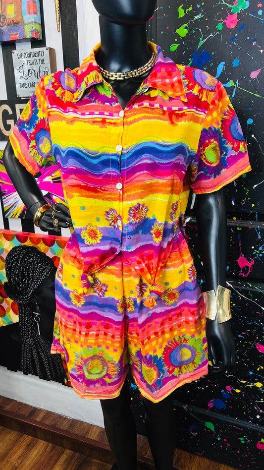 Vintage Rayon Beach Shorts Set (12)