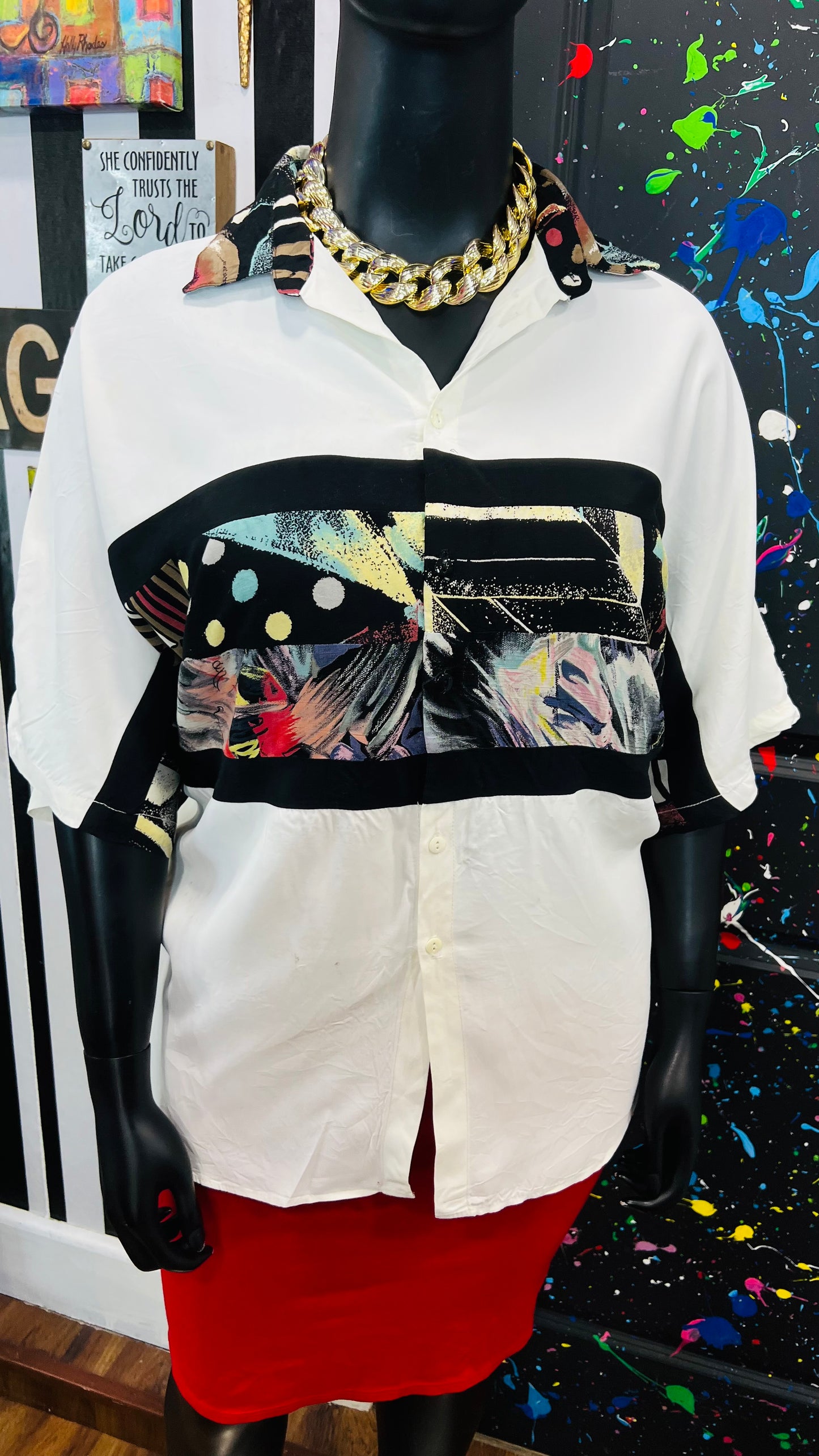 Plus Size Vintage Abstract Blouse (26)