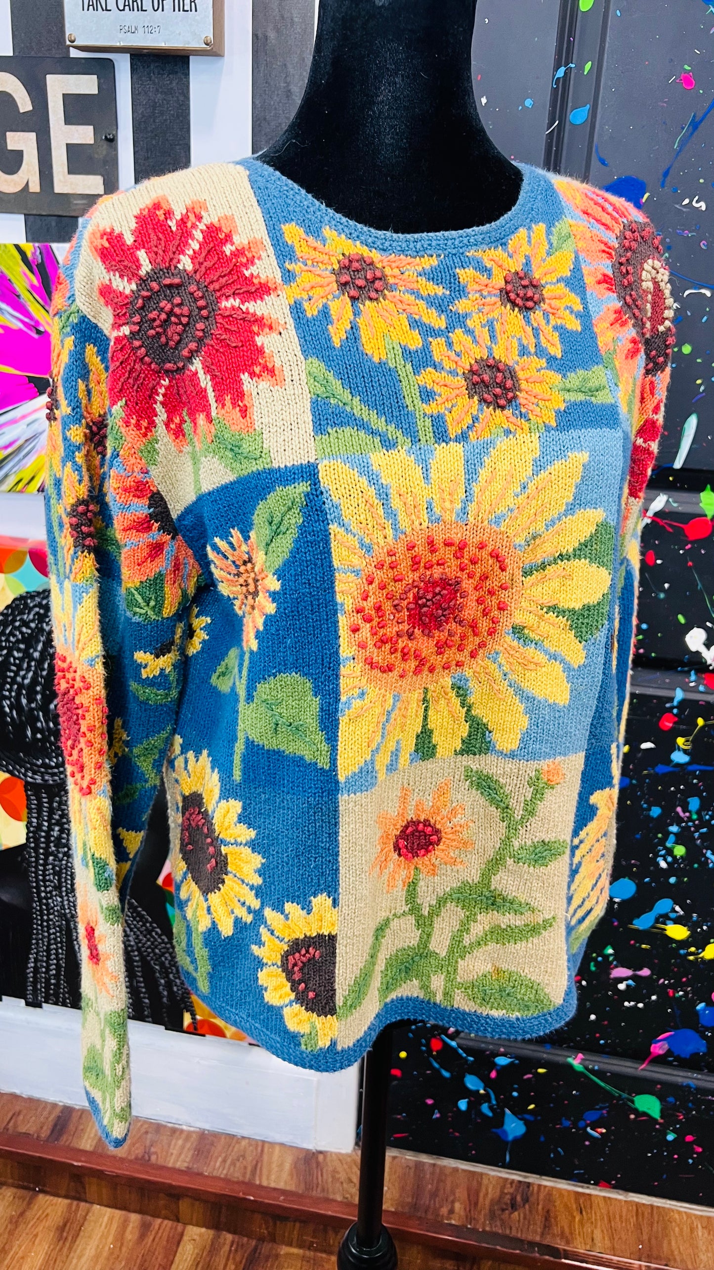 Vintage Sunflower Sweater (14)
