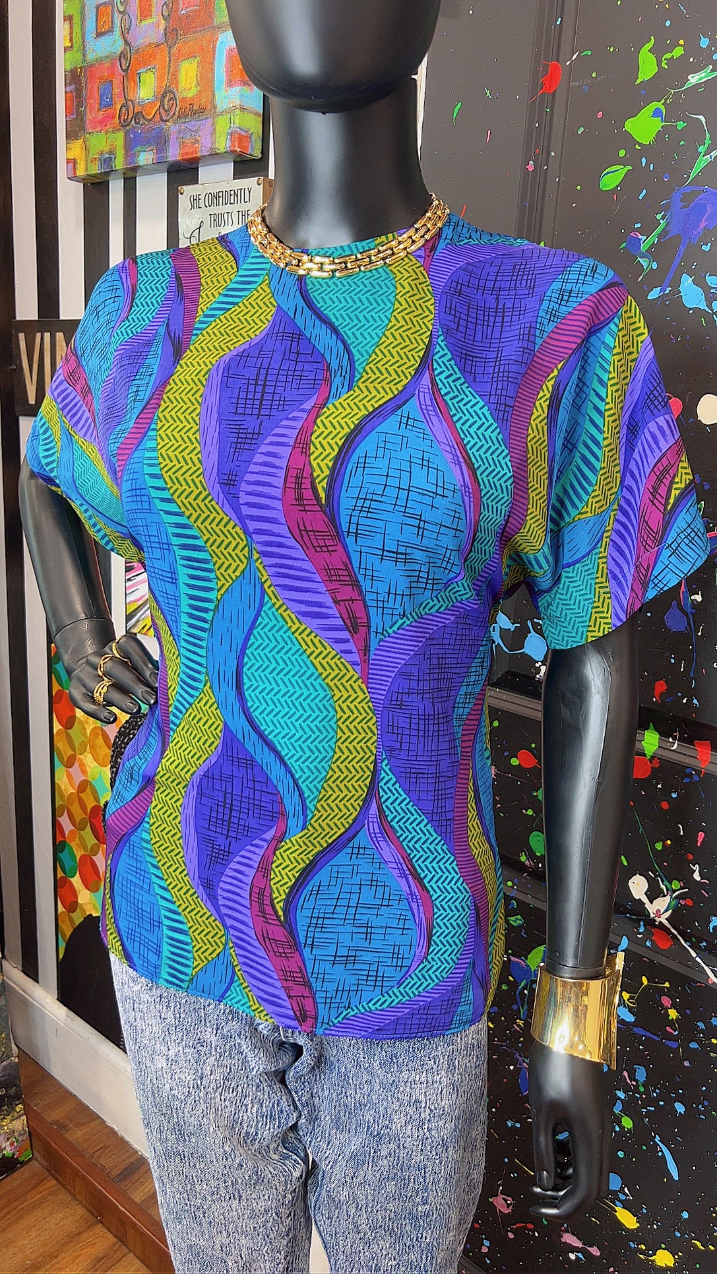 Vintage Abstract Blouse (12)