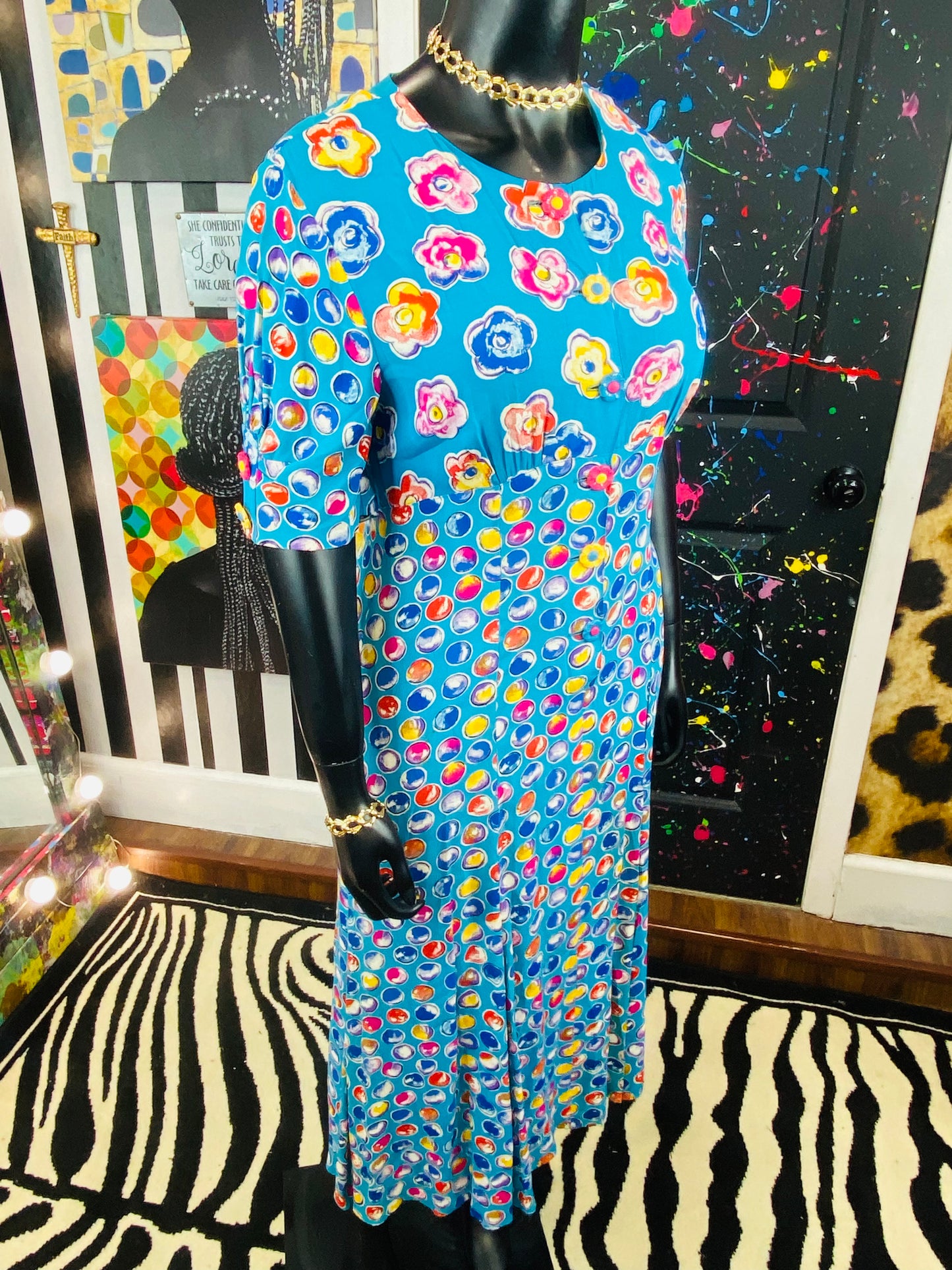 Vintage Carole Little Floral Dress