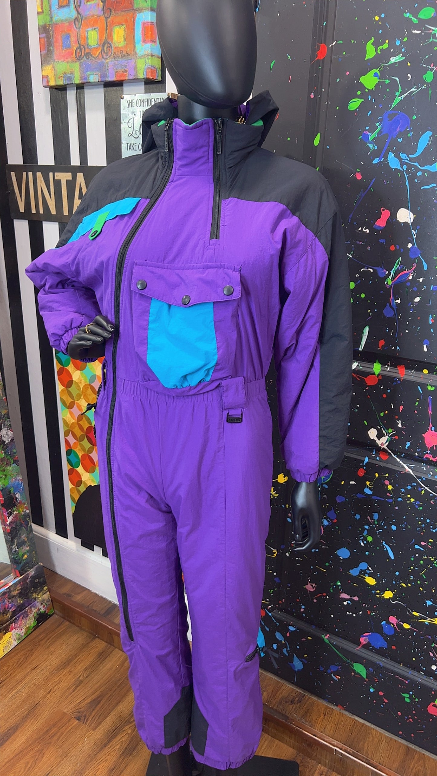 Vintage Ski Wear Purple Jumpsuit (12)