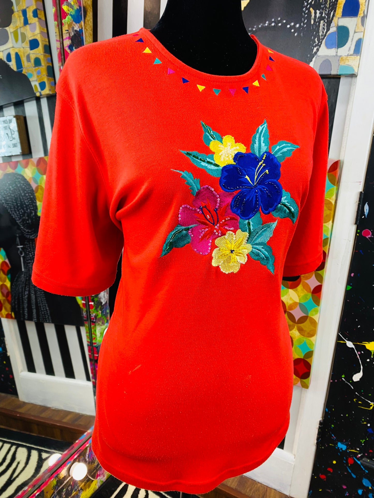 Vintage Floral Blouse