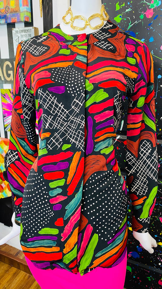 Vintage MixPrint Blouse (12)