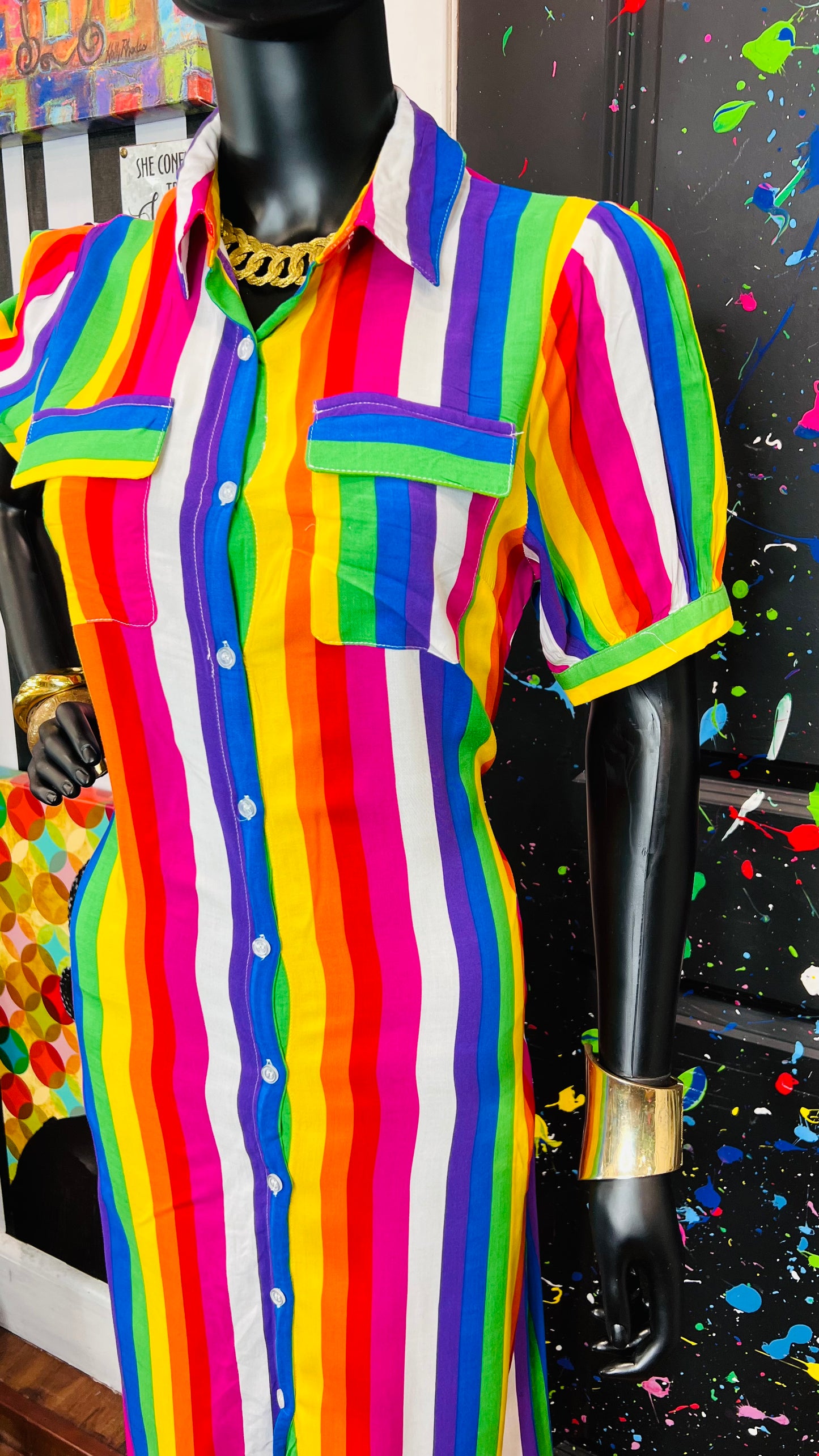 Rainbow Rayon Dress/Duster (12)