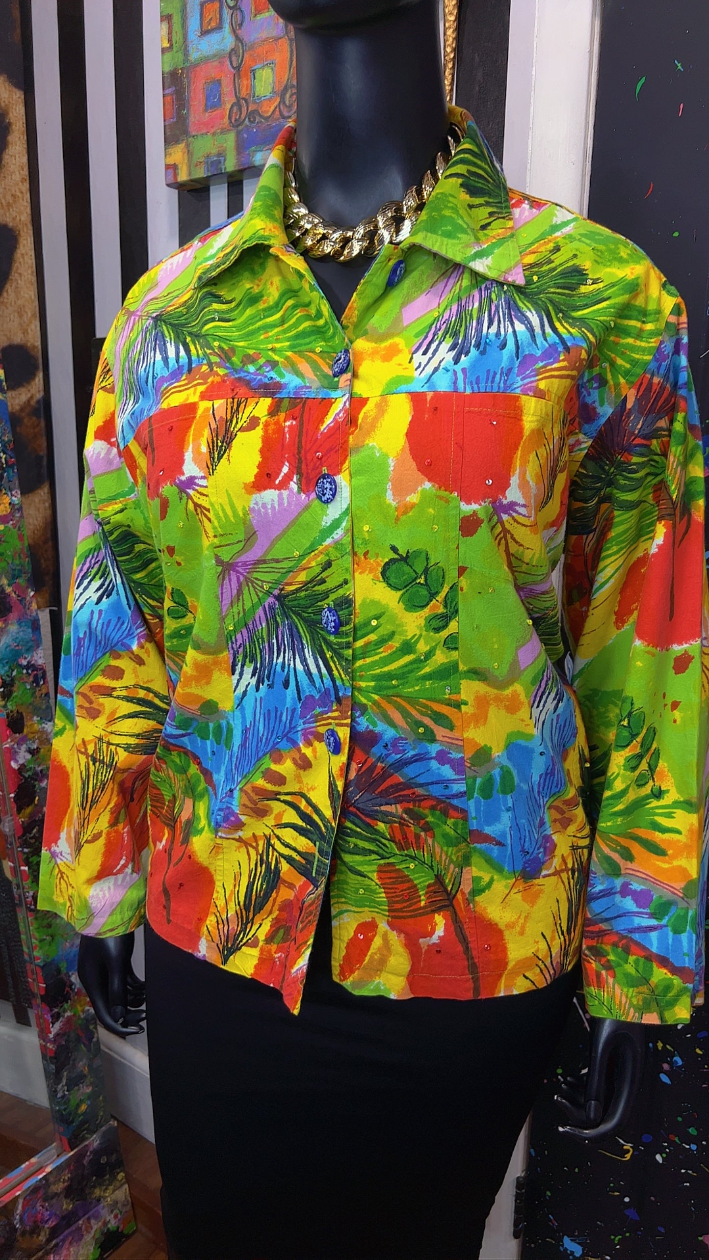 Vintage Floral Sequin Jacket (24)