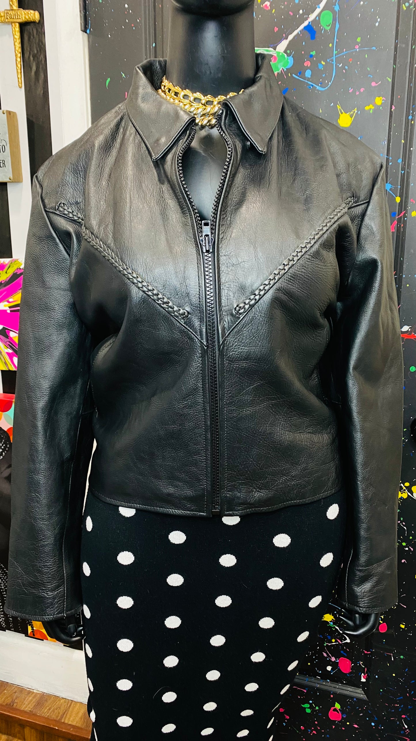 Vintage Genuine Leather Black Jacket (18)