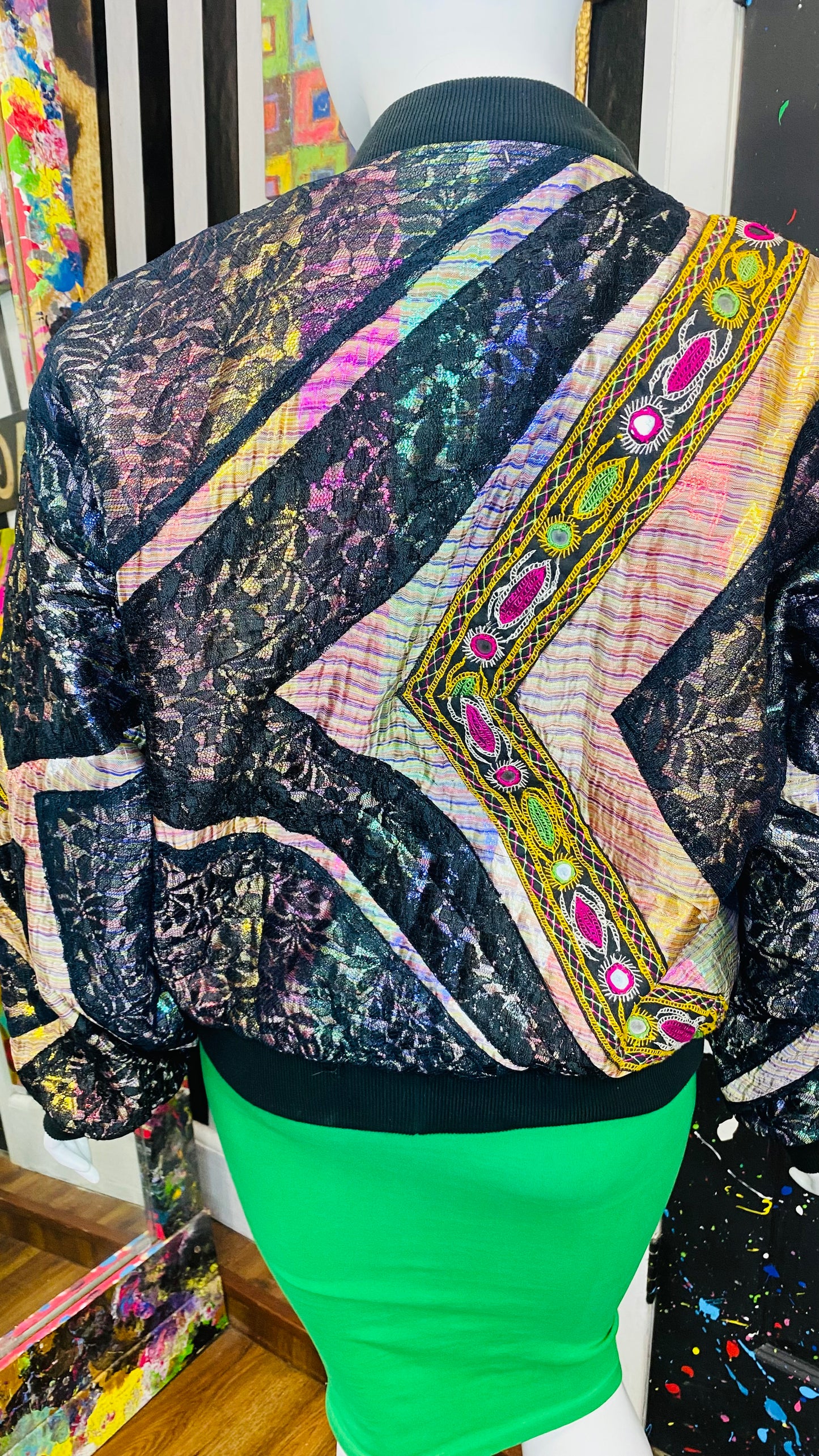 Vintage Abstract Lace Puffer Jacket (22)