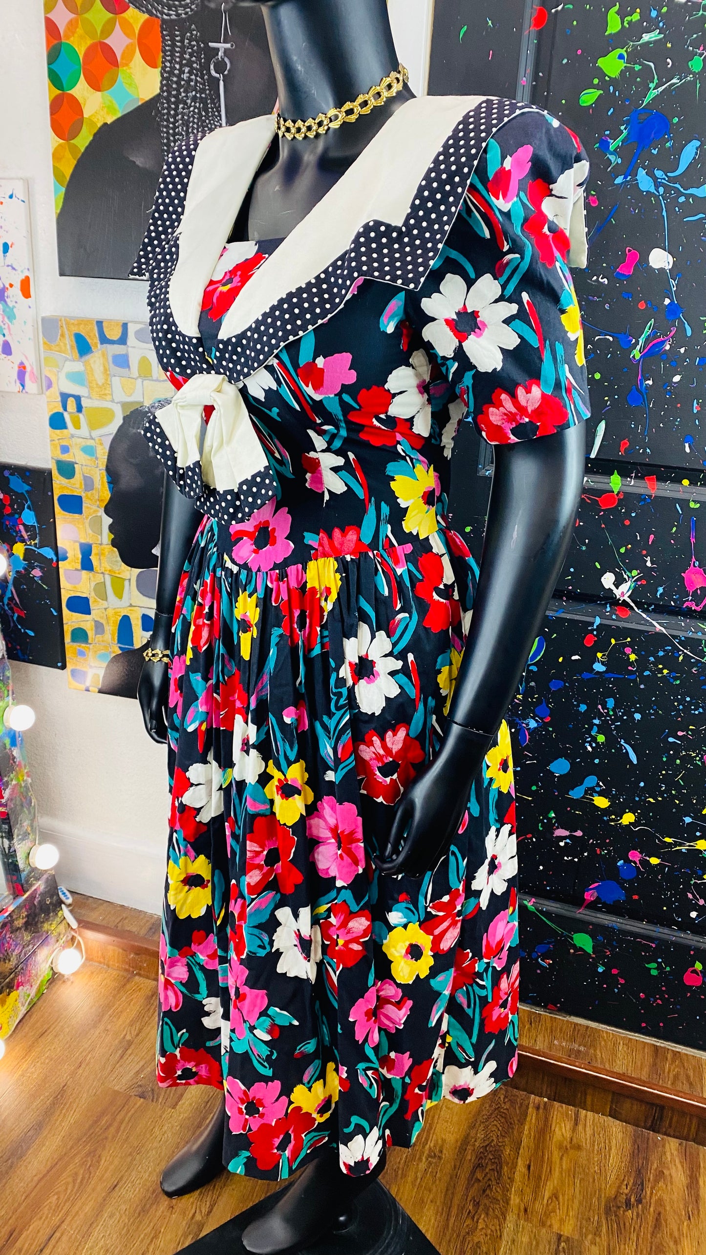 Vintage Short Sleeve Dress