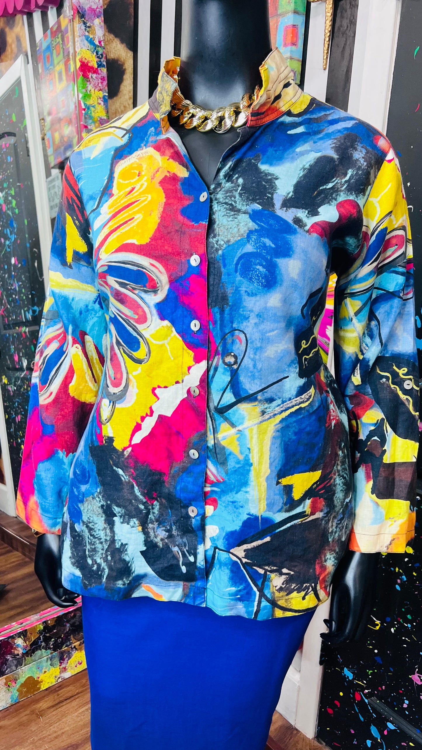 Abstract Water Color Blouse (20)