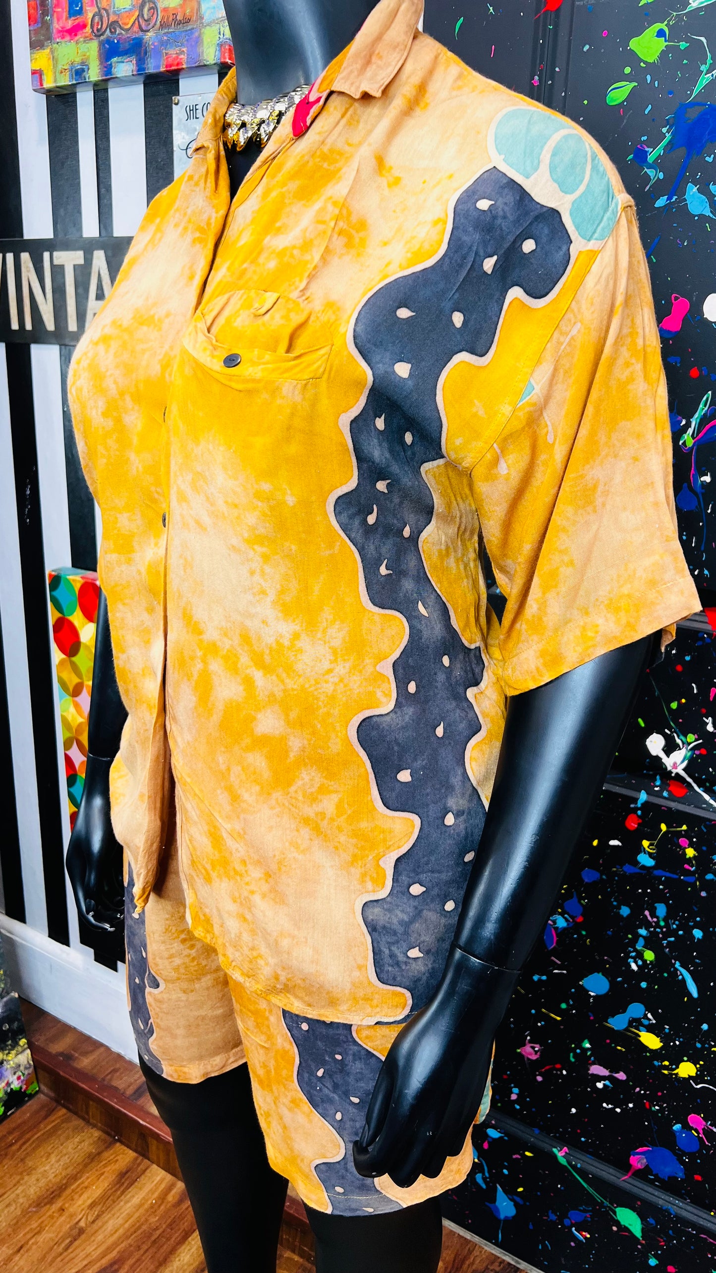 Vintage Rayon 90s Shorts Set (18)