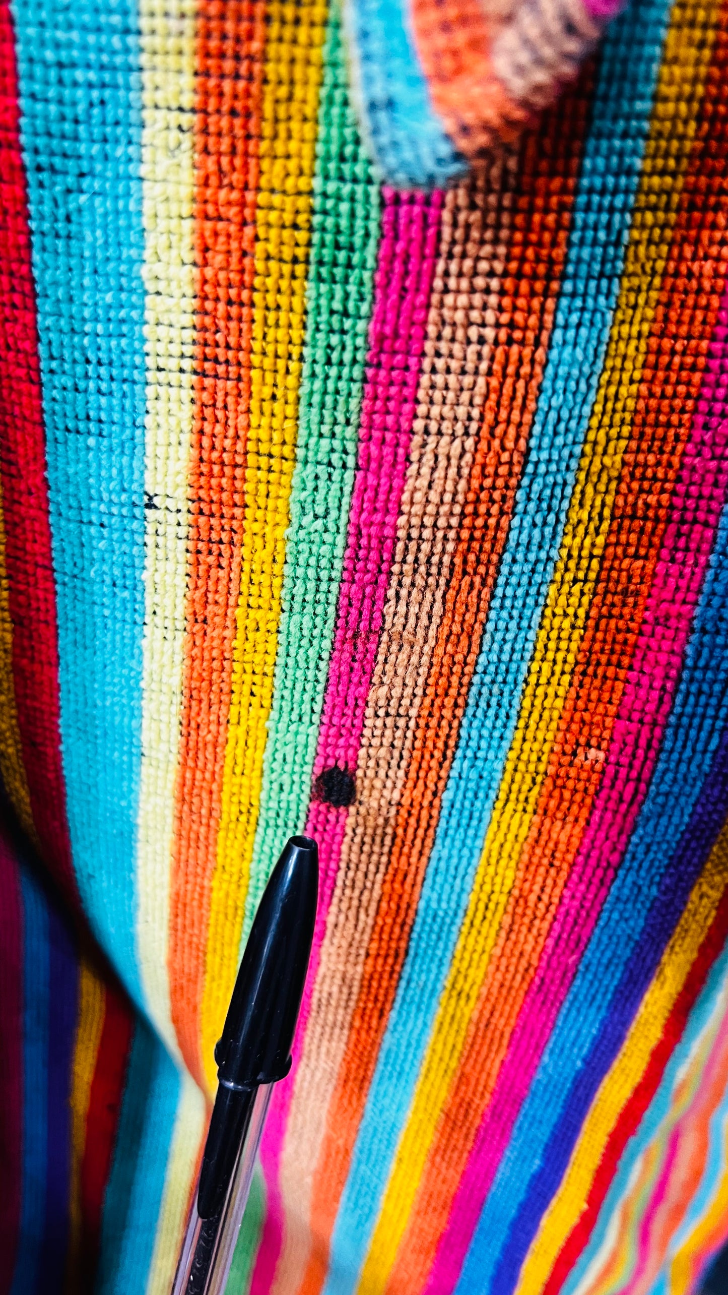 Vintage Rainbow Striped Robe (16)