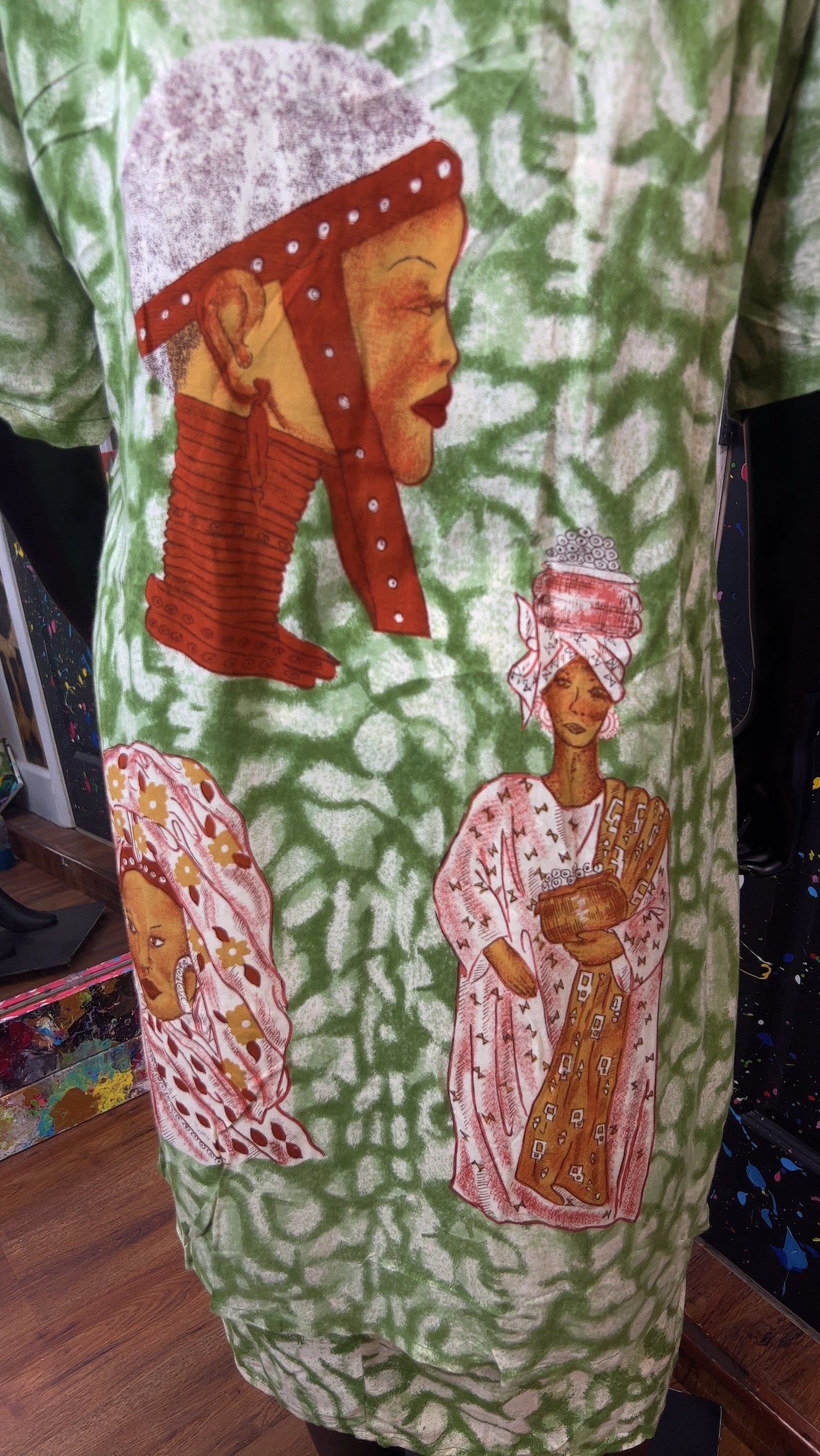 Vintage Traditional African Sequin Layered Dress- Deadstock New w/ Tags (16/18)