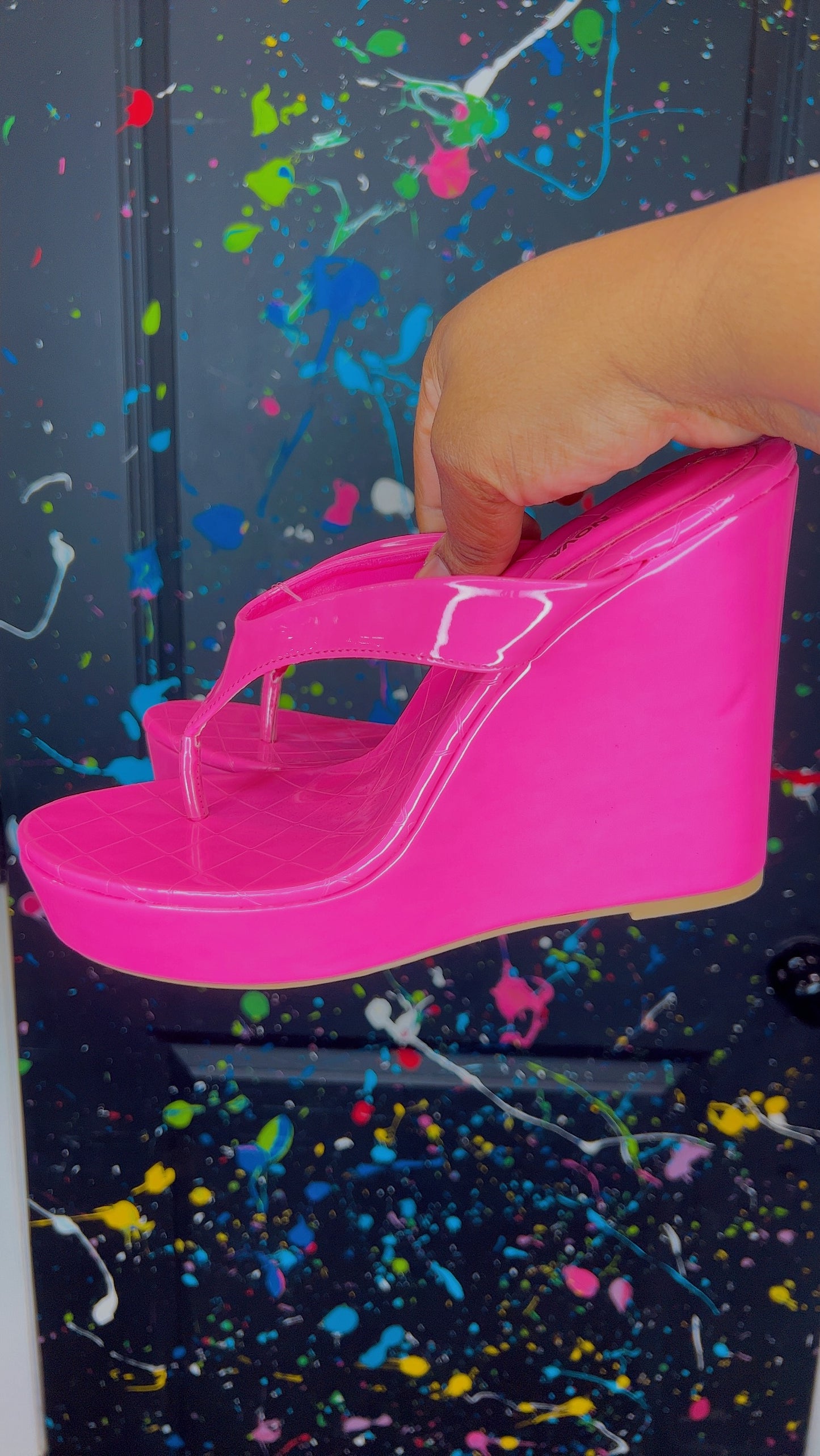 Pink Never Worn Thong Platforms (11)