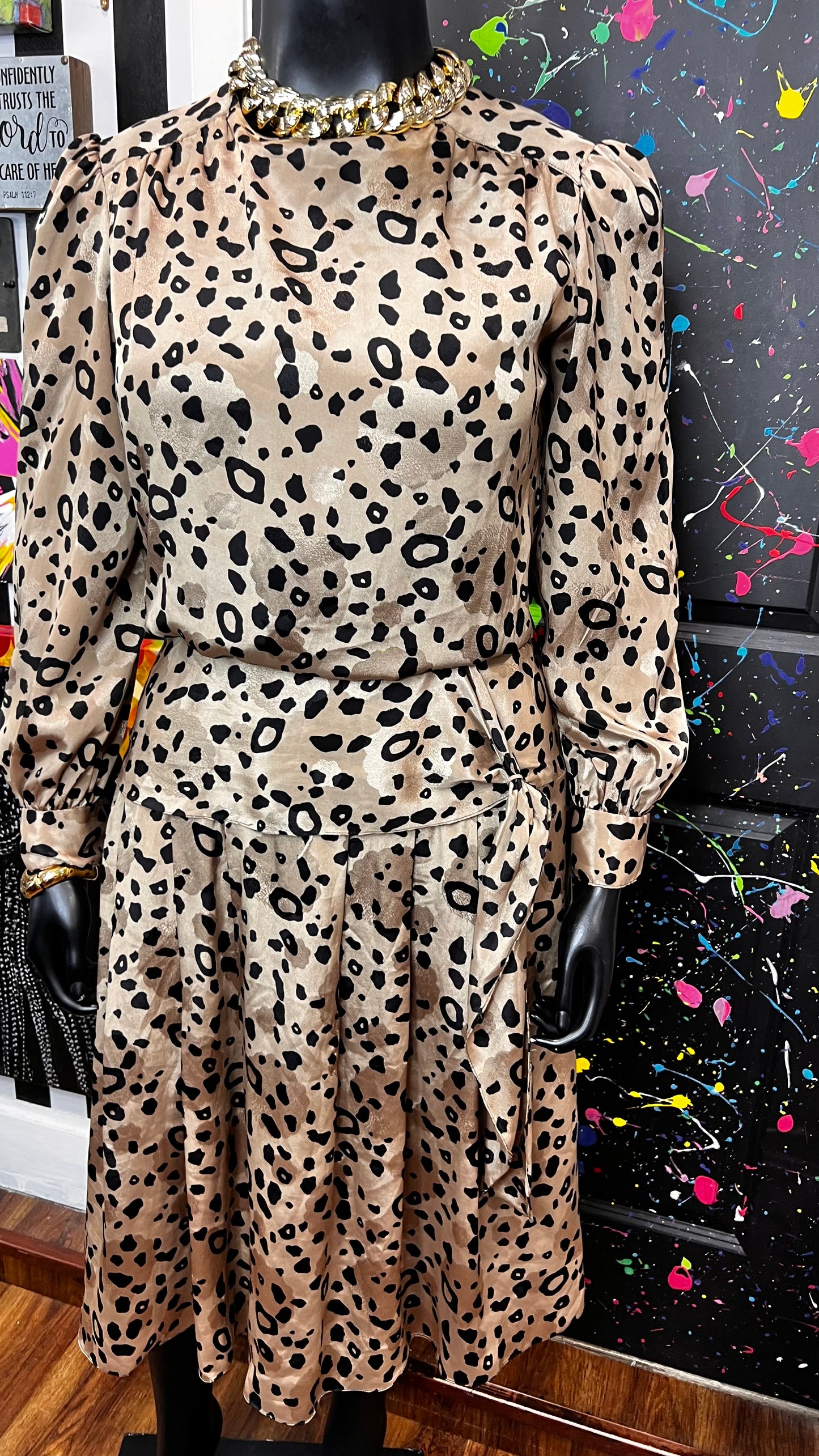 Vintage York Leopard Print Dress (16)