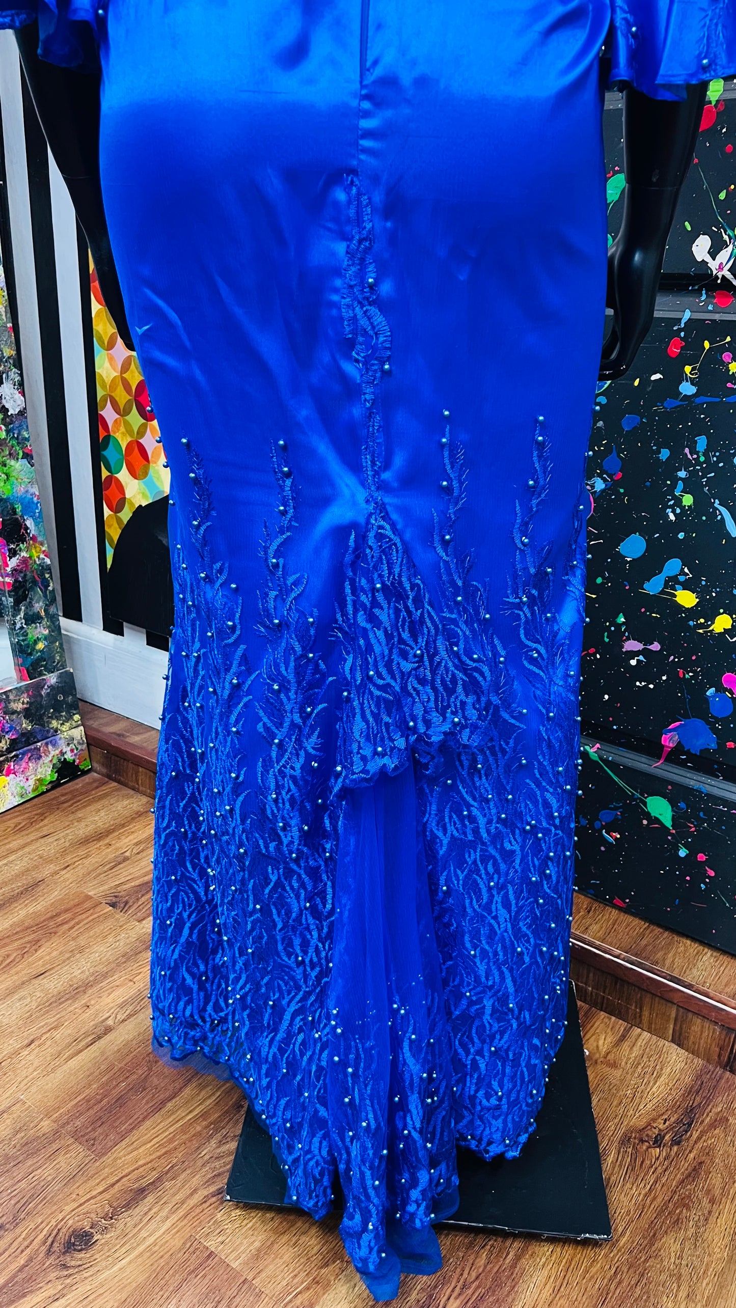 Jewel Blue & Sheer Formal Dress (14)