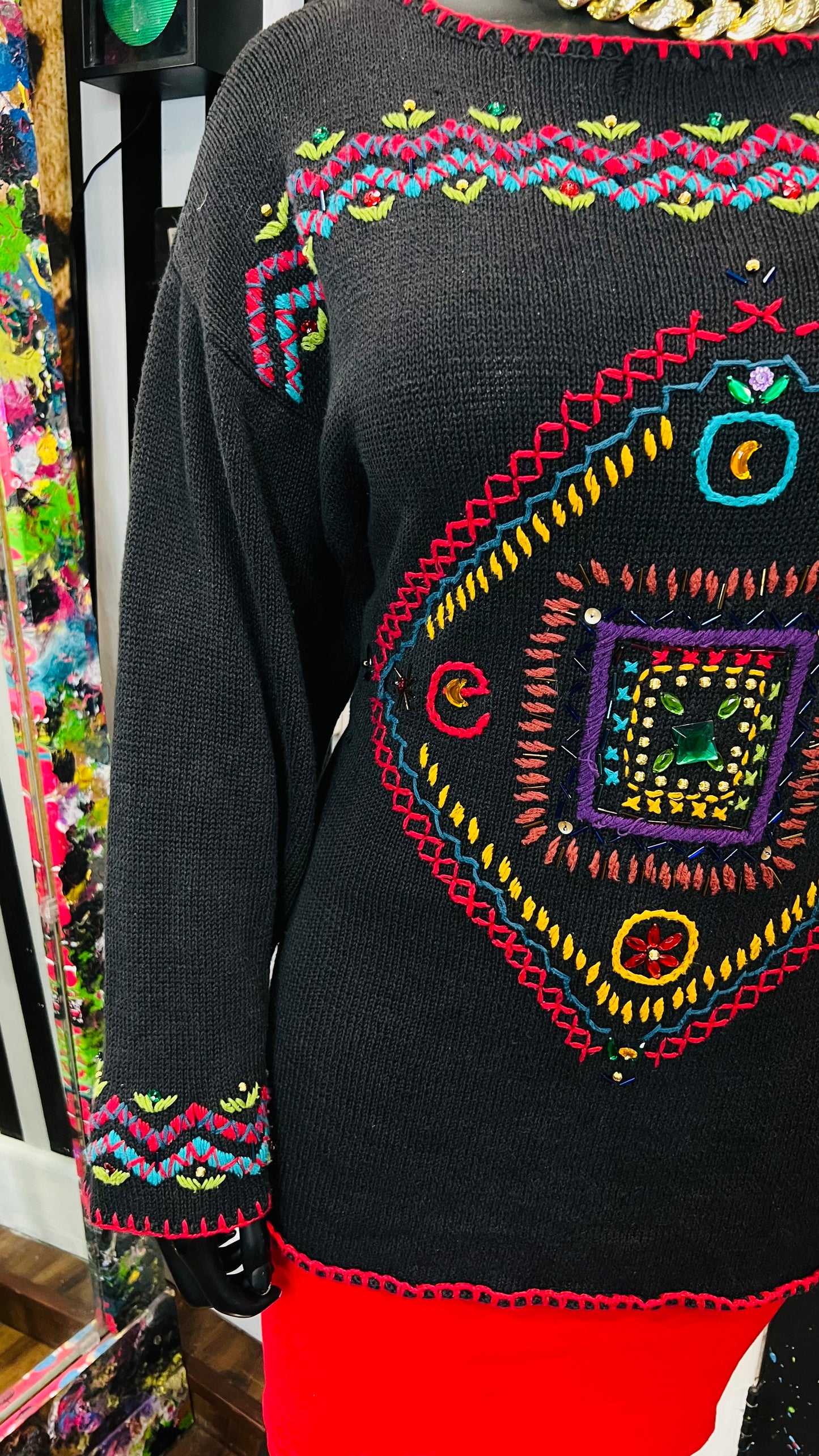 Vintage Carole Little Knitted Sweater (22)