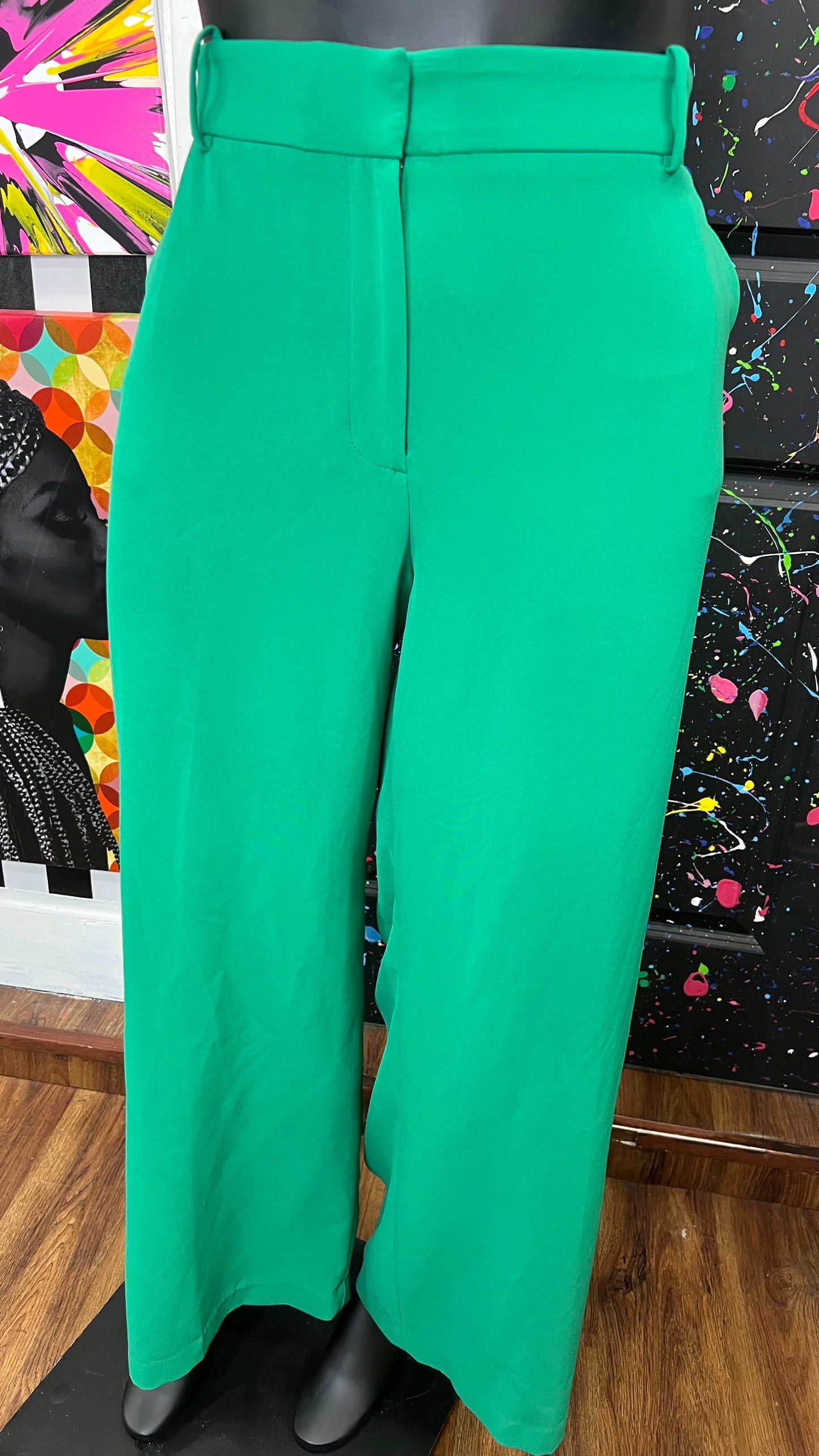 Lane Bryant Green Wide Legged Dress Pants (24)