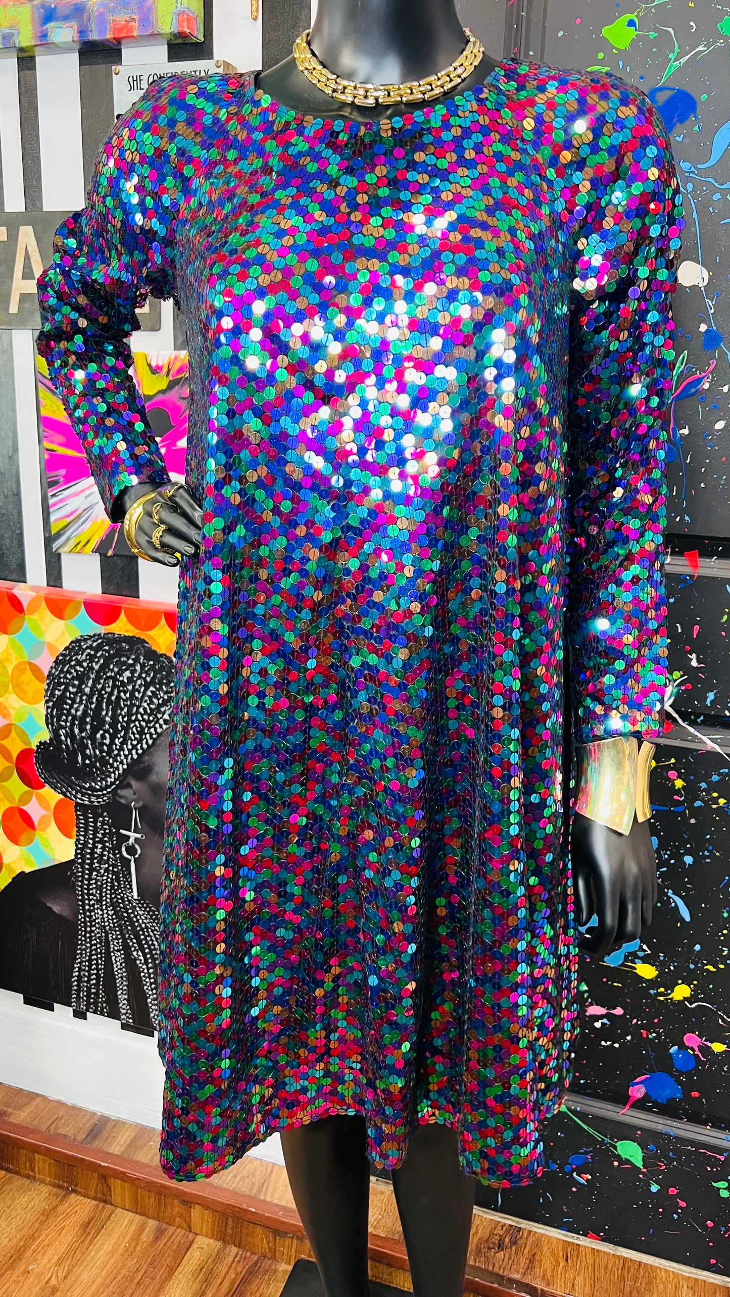 Vintage Sequin (Has Stretch) Circle Dress (14)