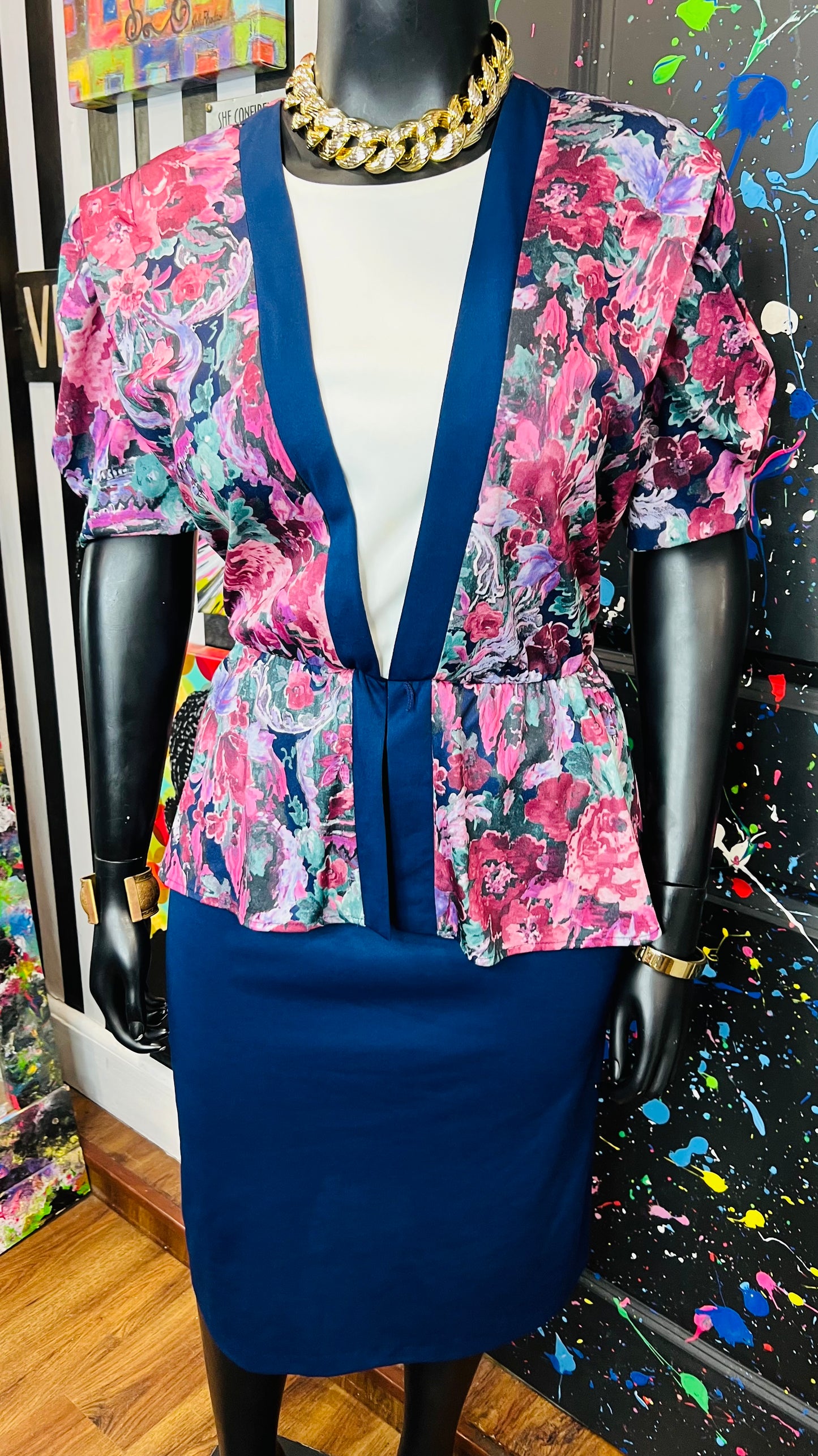 Vintage Floral Dress (20W)