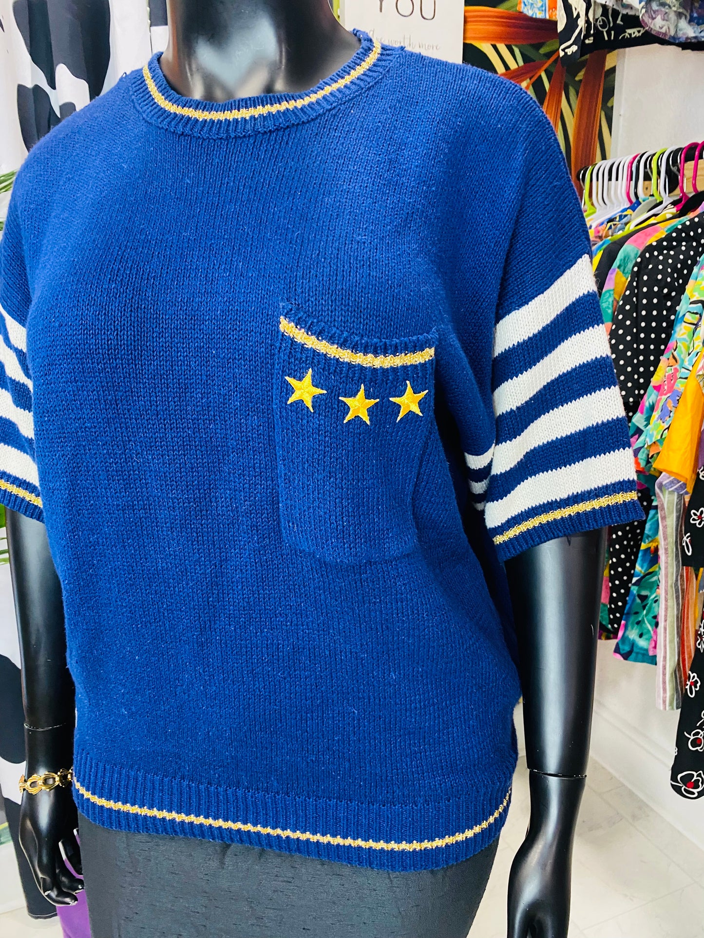 Vintage Short Sleeve Sweater