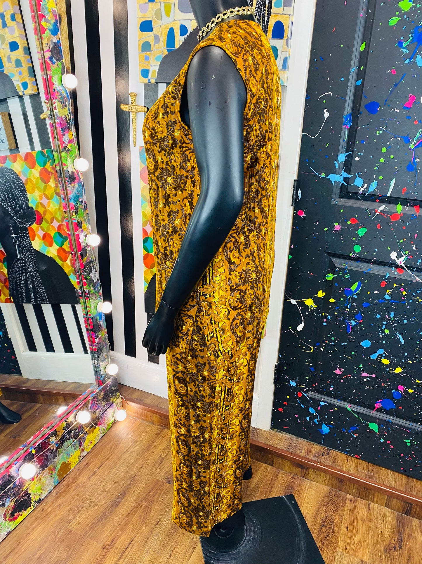 Vintage Sleeveless Pants Set