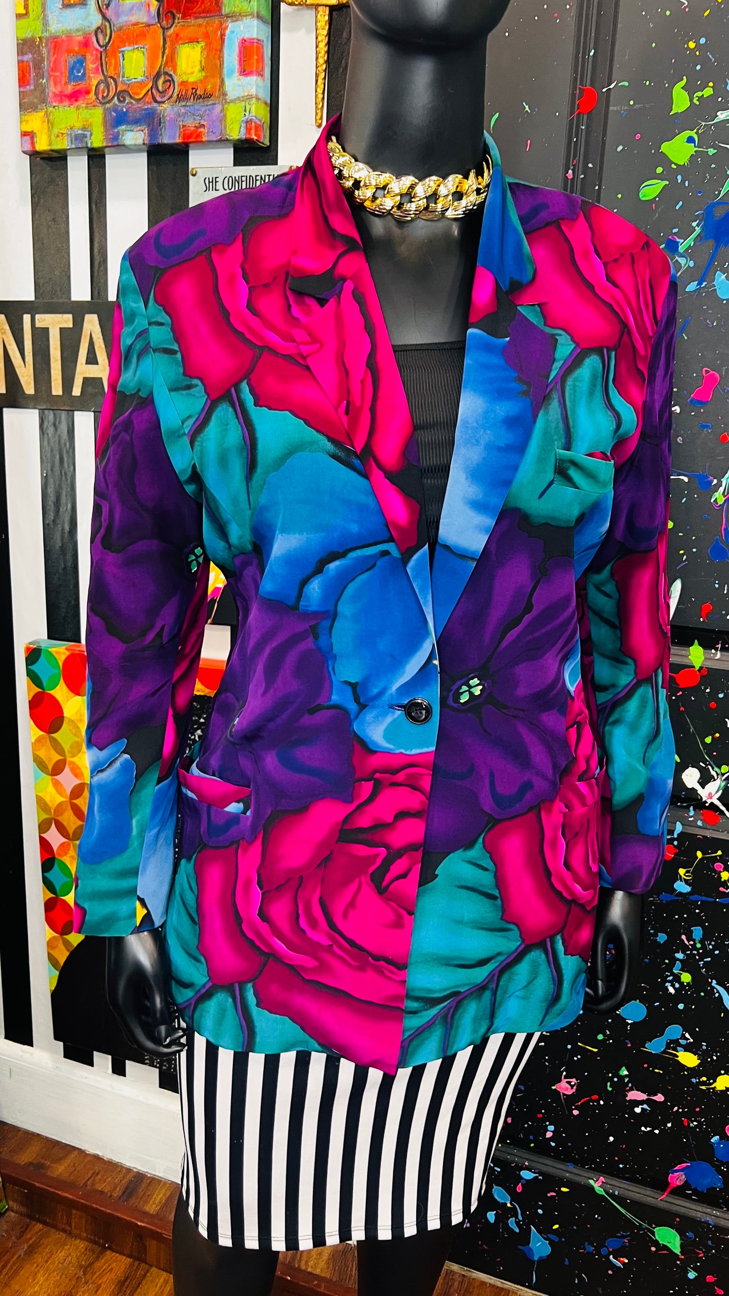 Vintage 100% Silk Blazer (16)
