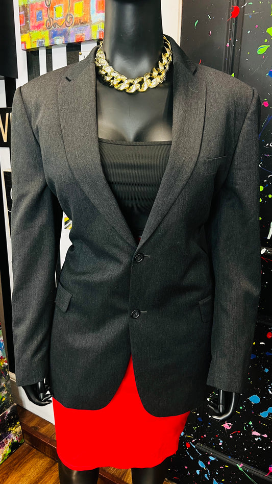 Vintage Dark Grey Blazer (18)