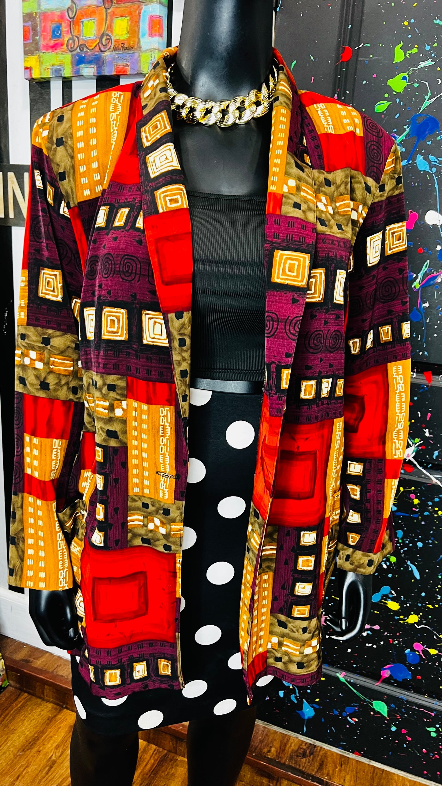 Vintage Abstract Blazer (24/26)