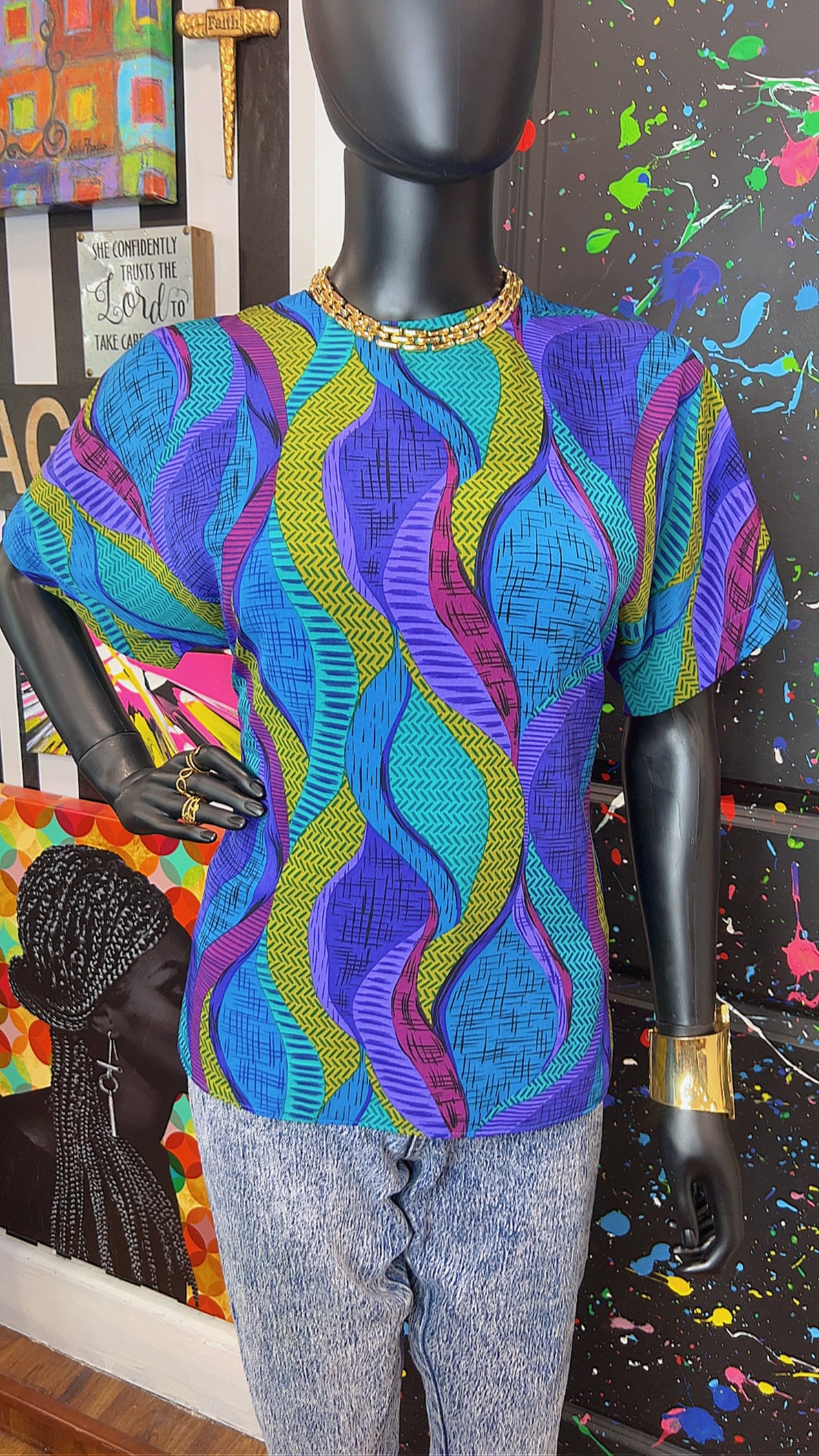 Vintage Abstract Blouse (12)