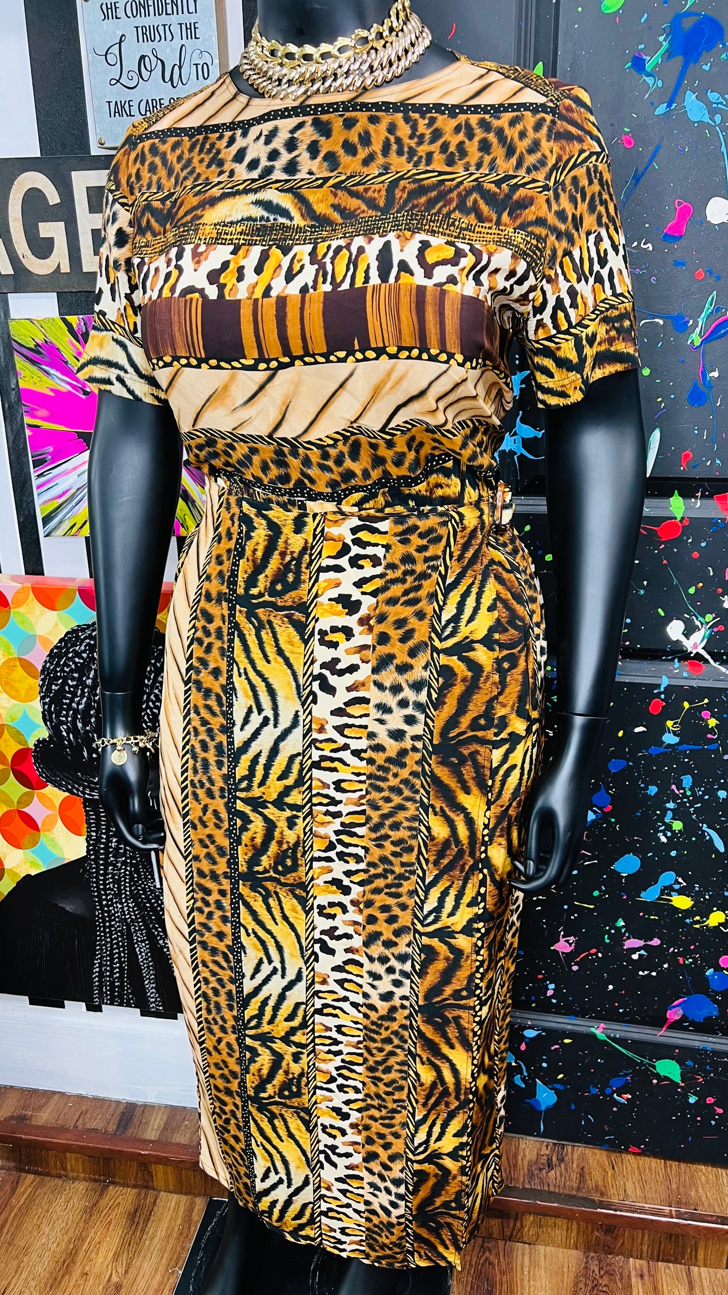 Vintage 100% Silk Diane Gilman Skirt Set (14)