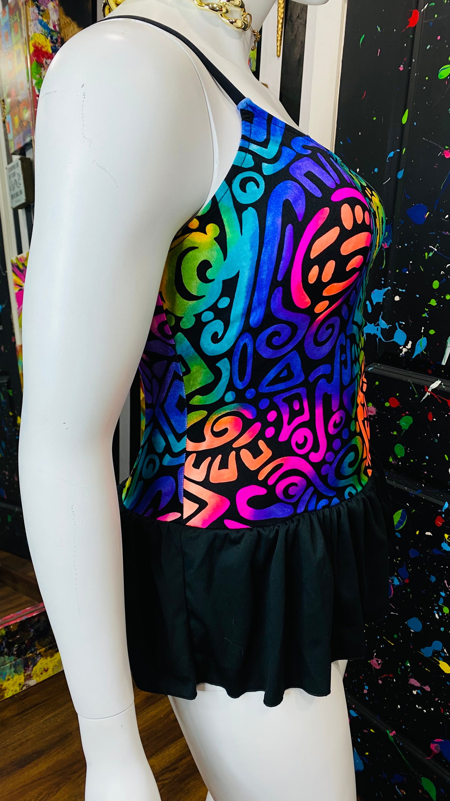 Vintage Abstract Swim Suit (22W)