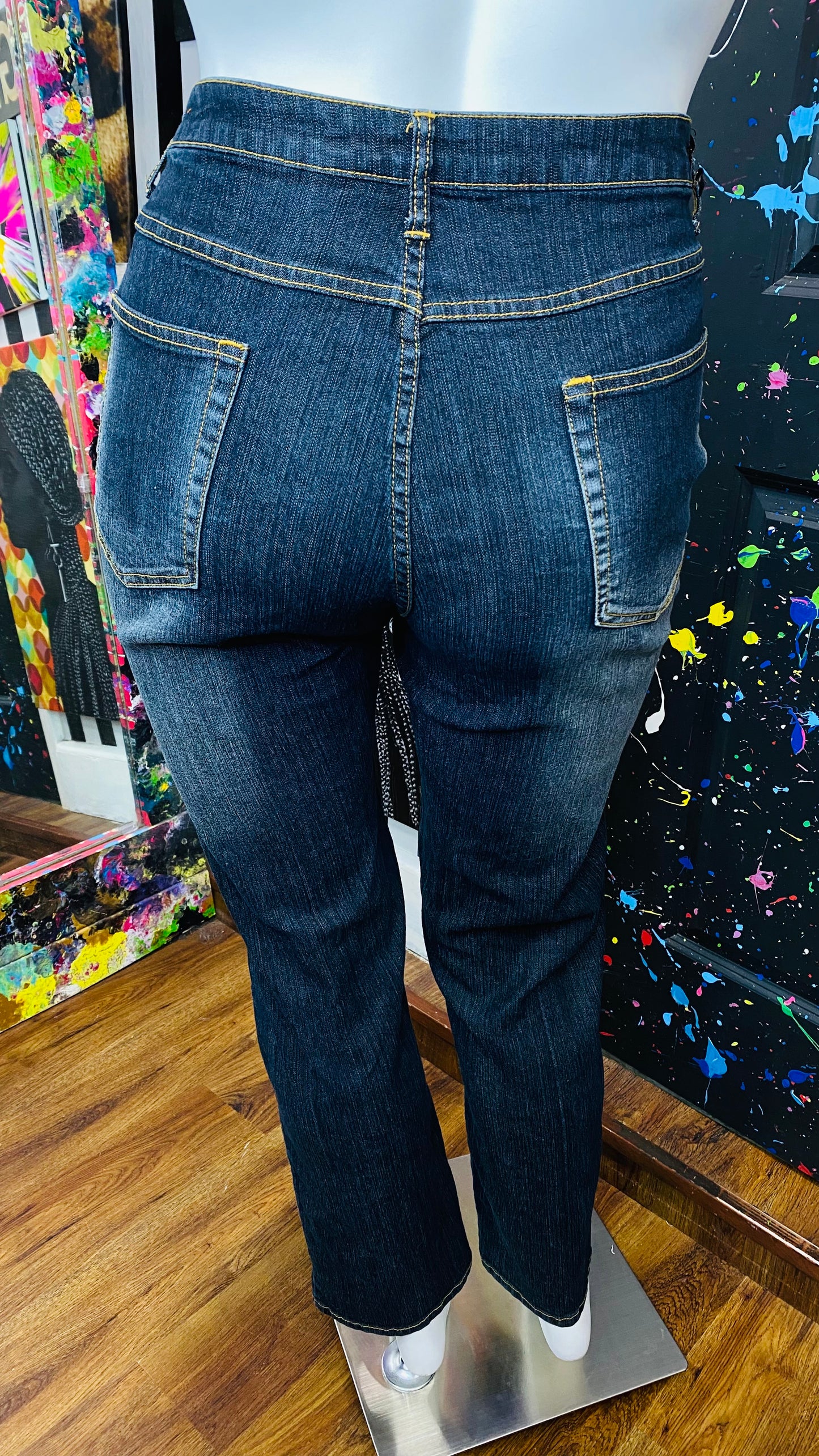 Vintage Black & Blue Y2k Jeans (22)