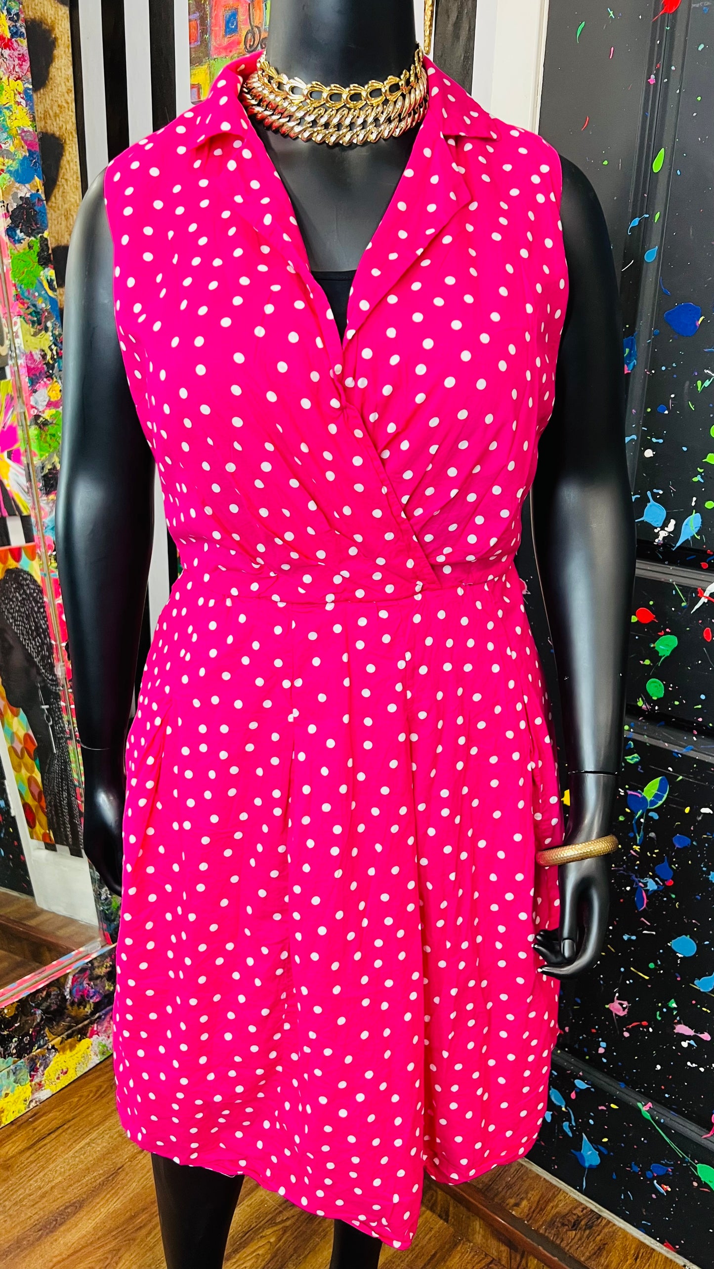 Pink Jones Polka Dot Dress (20W)