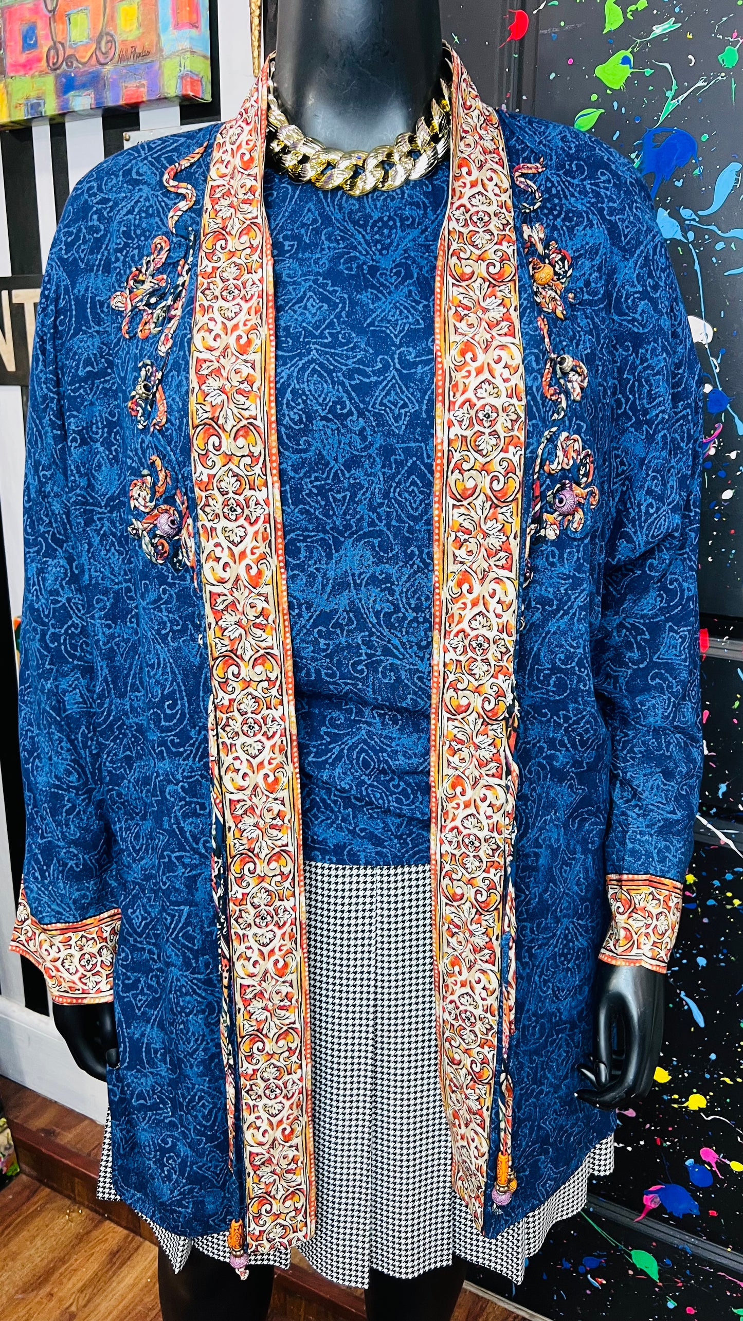 Vintage Carole Little Blouse & Duster Set (14)