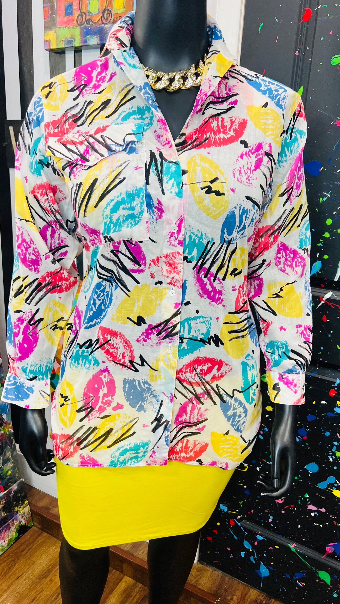 Vintage 80’s Semi Sheer Blouse (14)