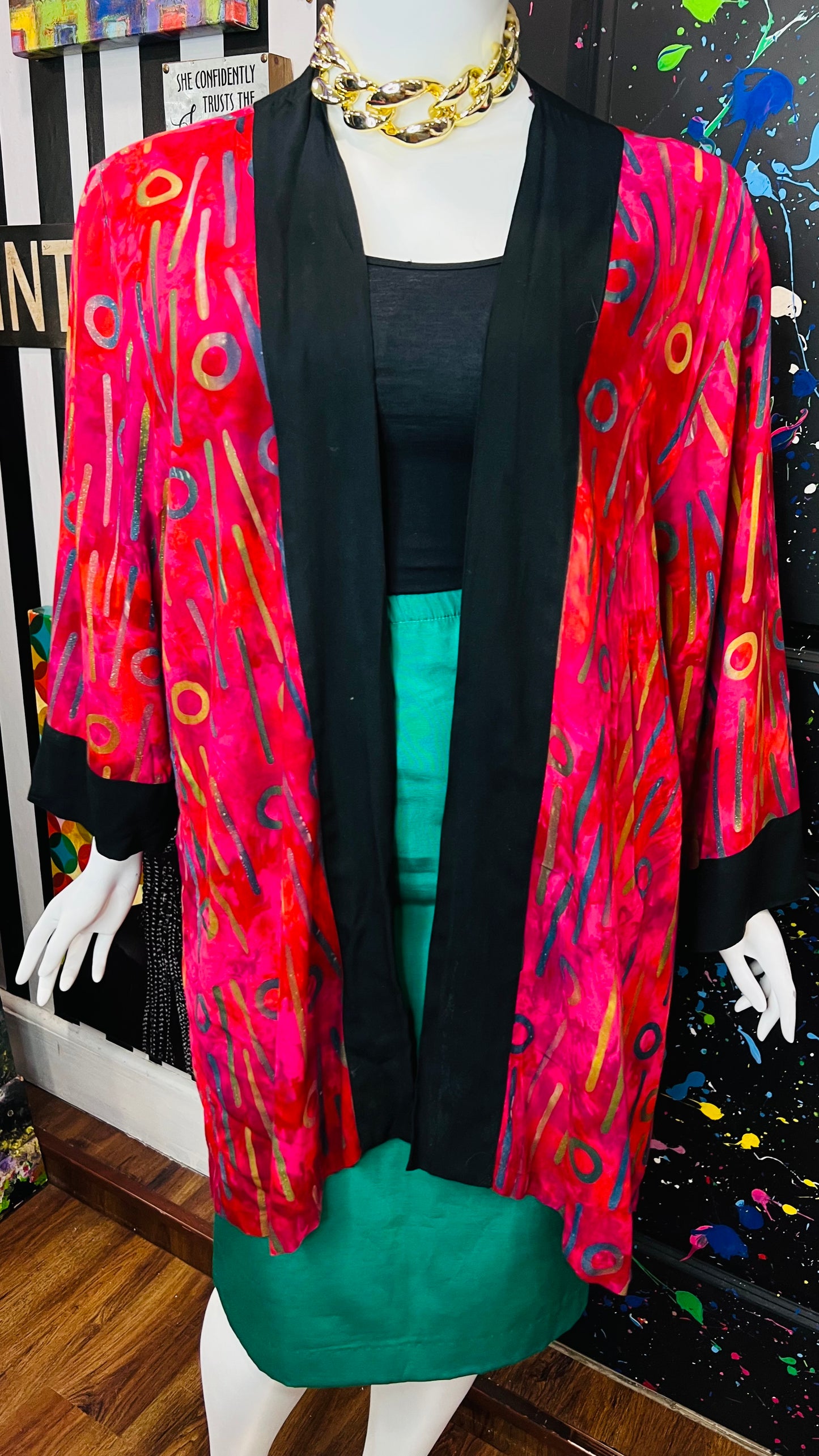 Rayon Abstract Duster (OS)