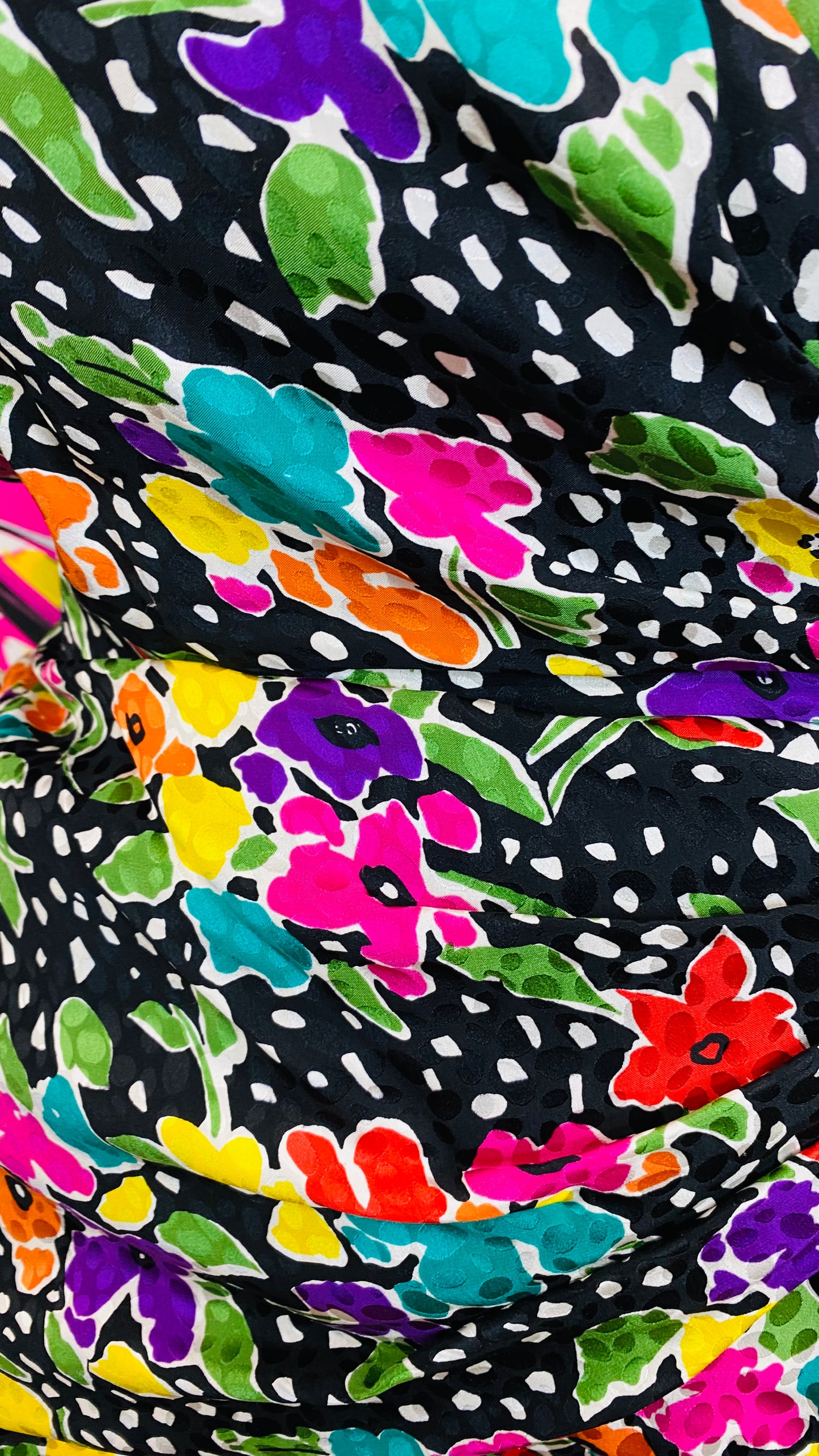 Vintage Oscar De La Renta 100% Silk Skirt Set (12)