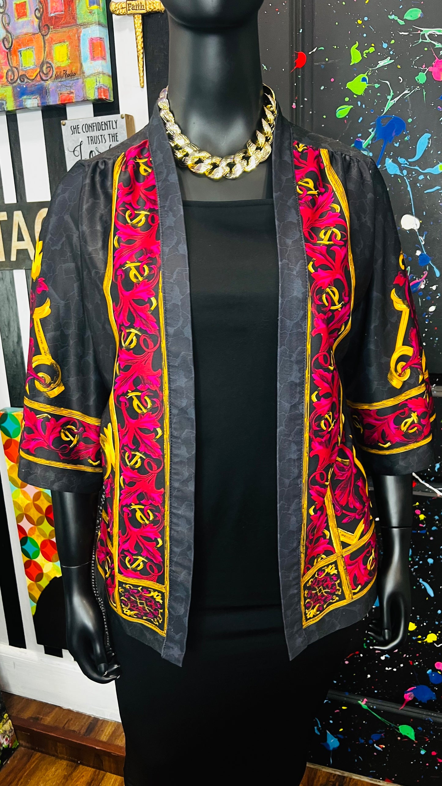 Vintage Blouse w/ Attached Duster (24)