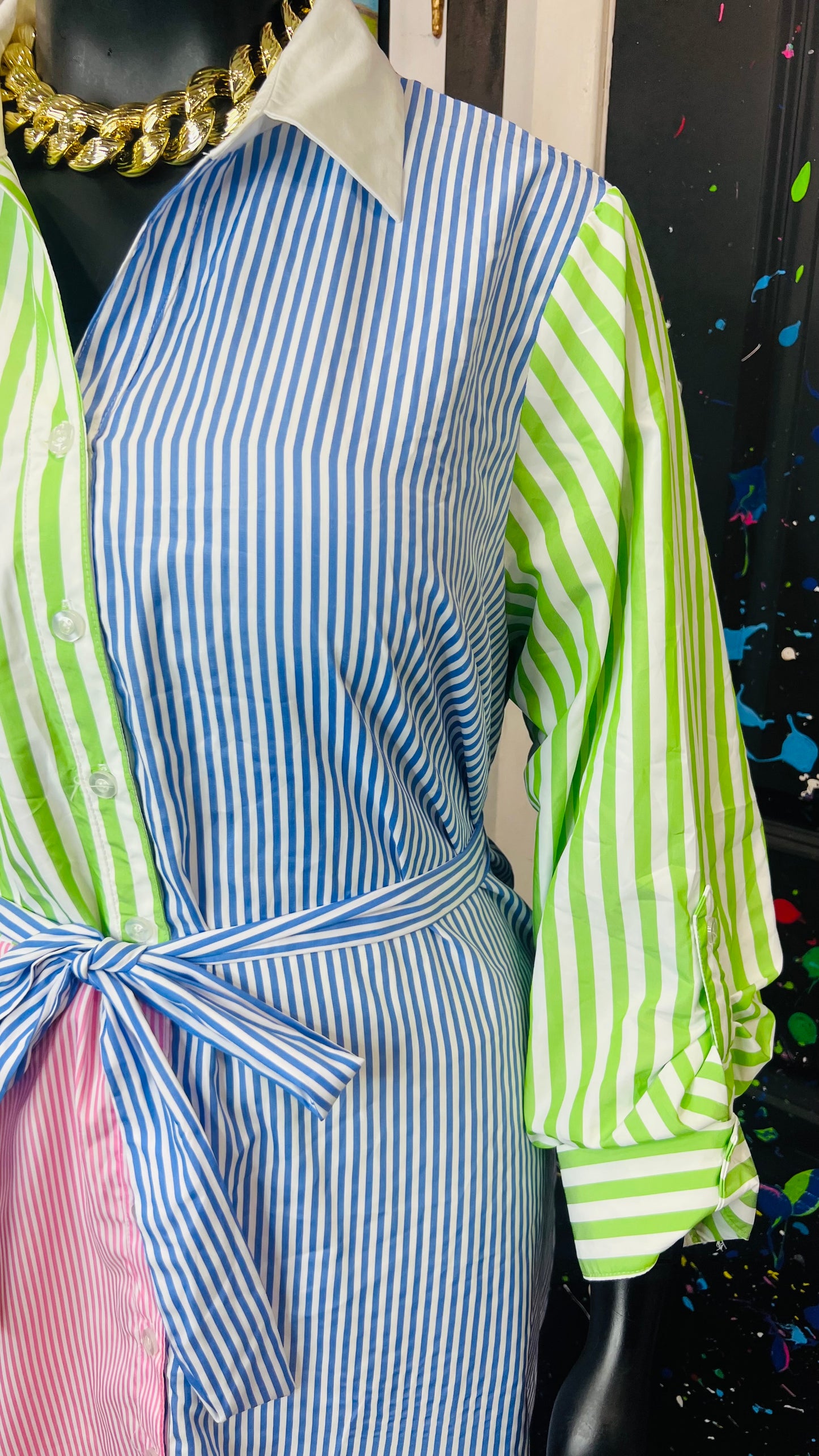 Lane Bryant Cotton Striped Dress - New w/Tags (22/24)