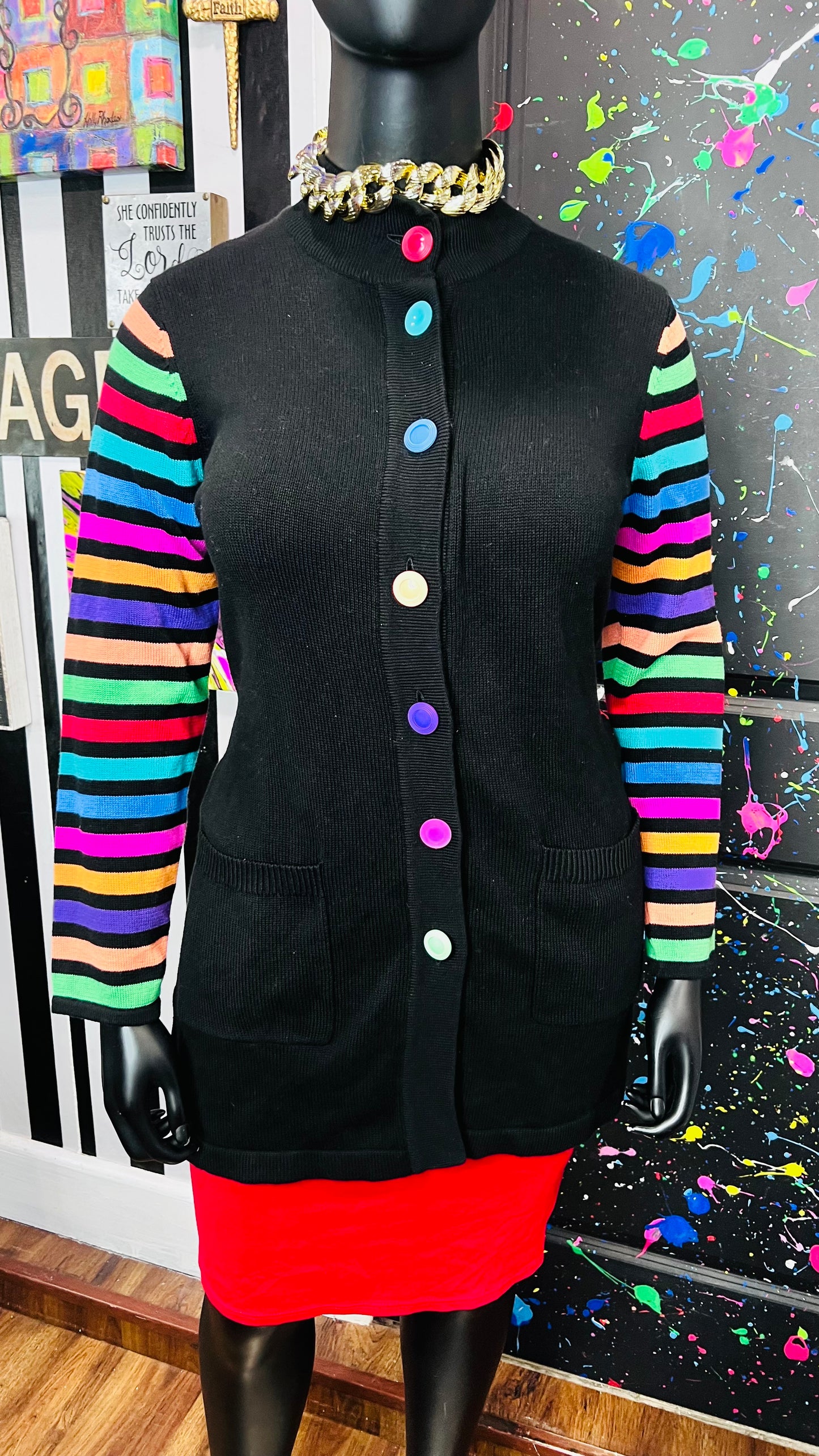 Plus Size Vintage Striped Rainbow Cardigan (16)