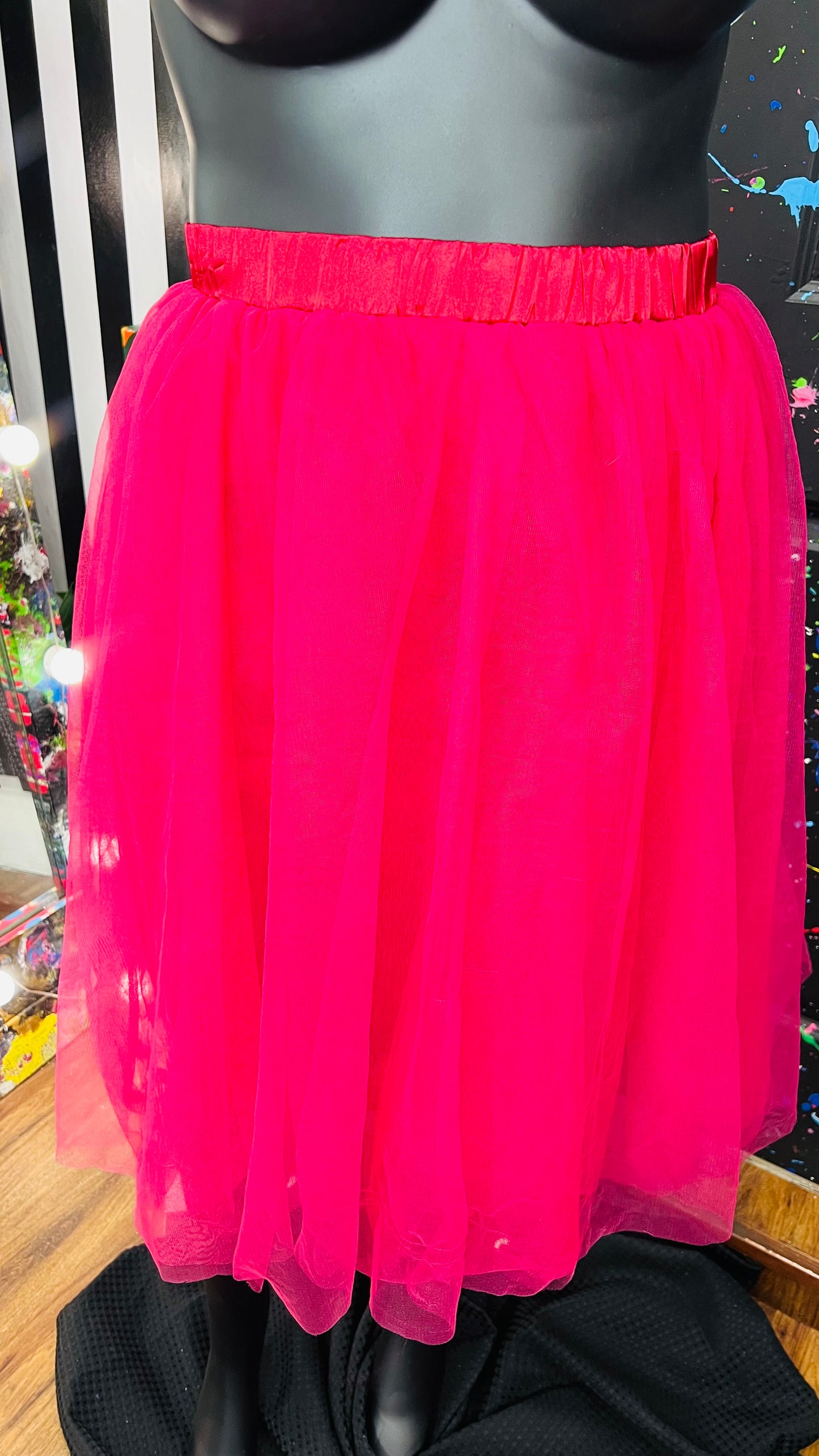 Wine Red Tulle Skirt (20)