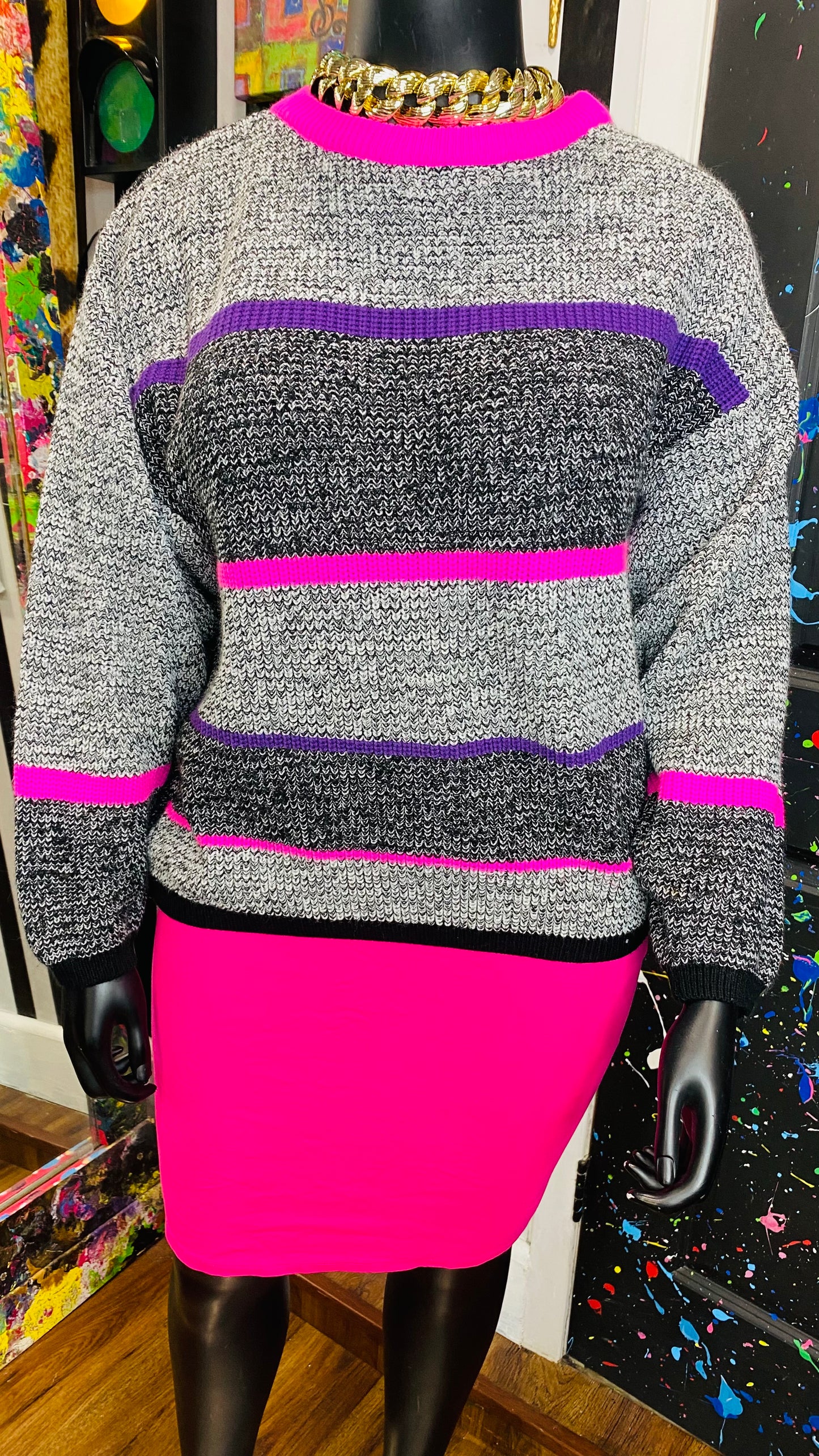 Plus Size Vintage Knitted Pink (24)