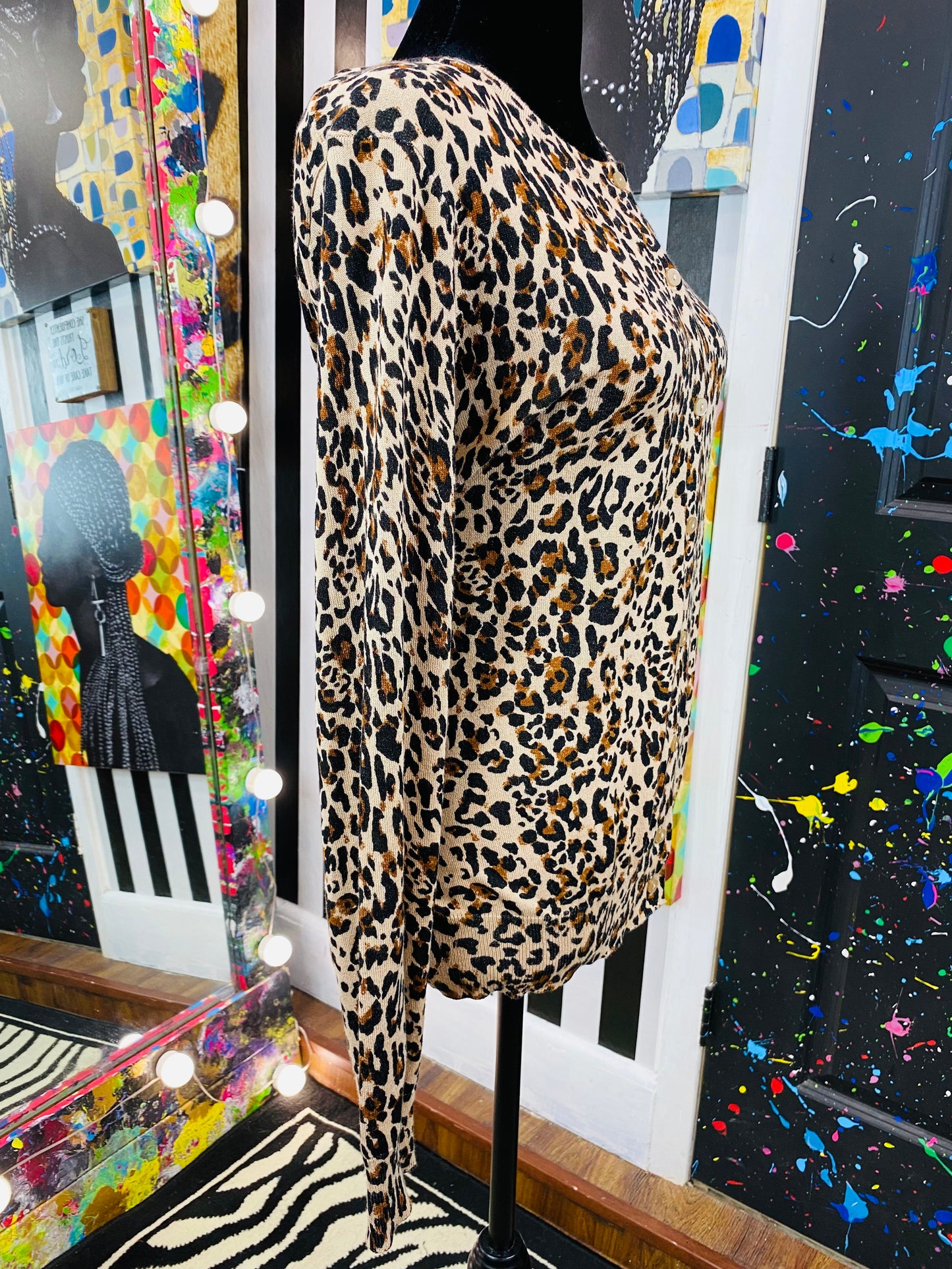 Vintage Animal Print Lightweight Sweater