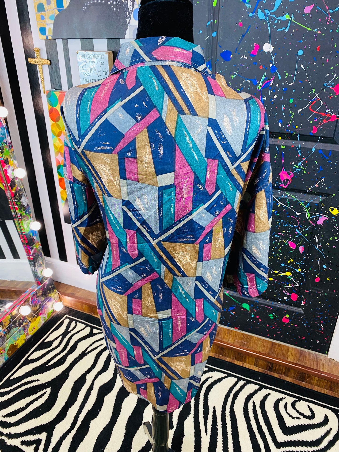 Vintage 100% Silk Short Sleeve Blouse